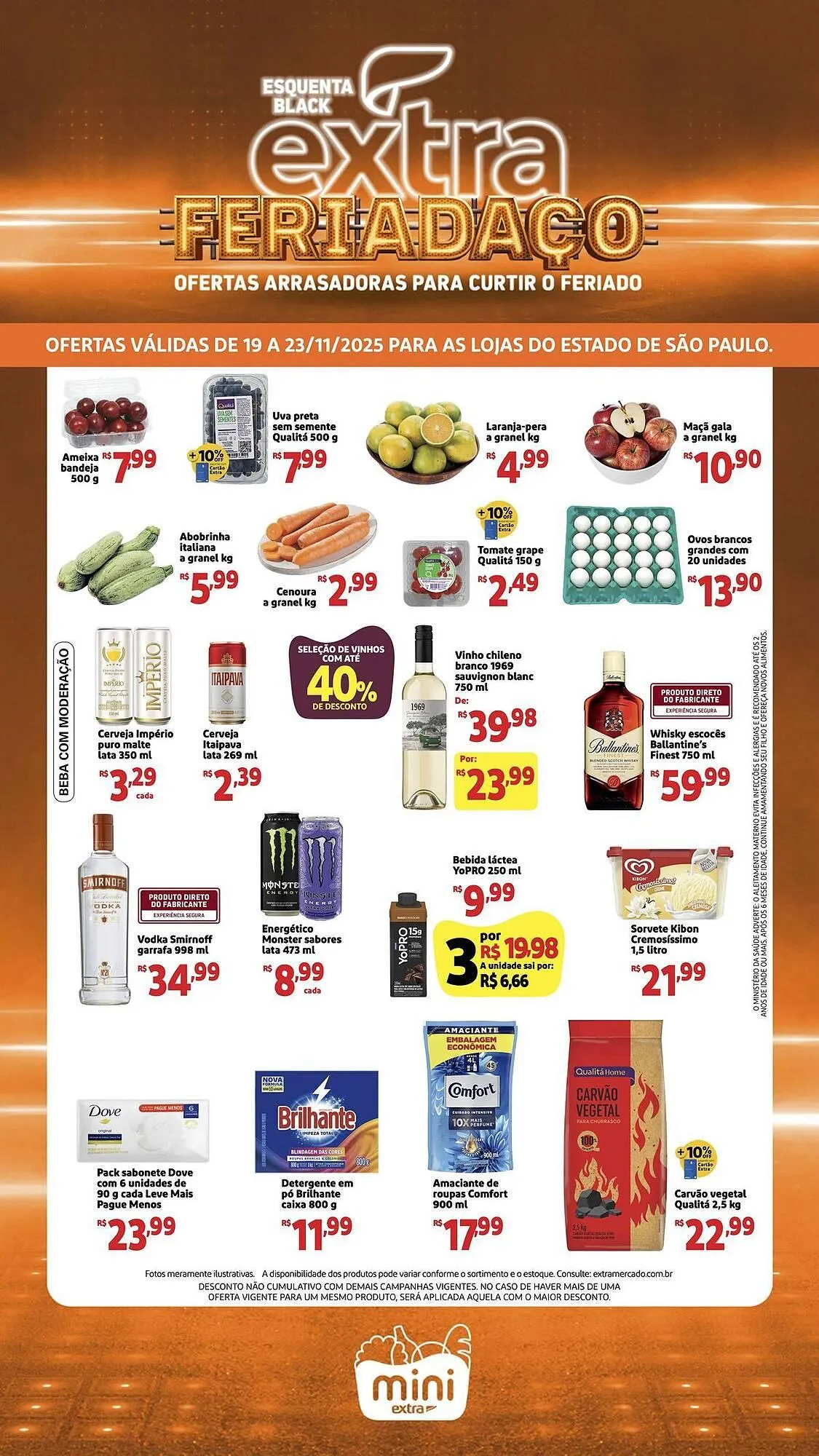 Encarte de Folheto Mini Extra 19 de novembro até 23 de novembro 2025 - Pagina 1