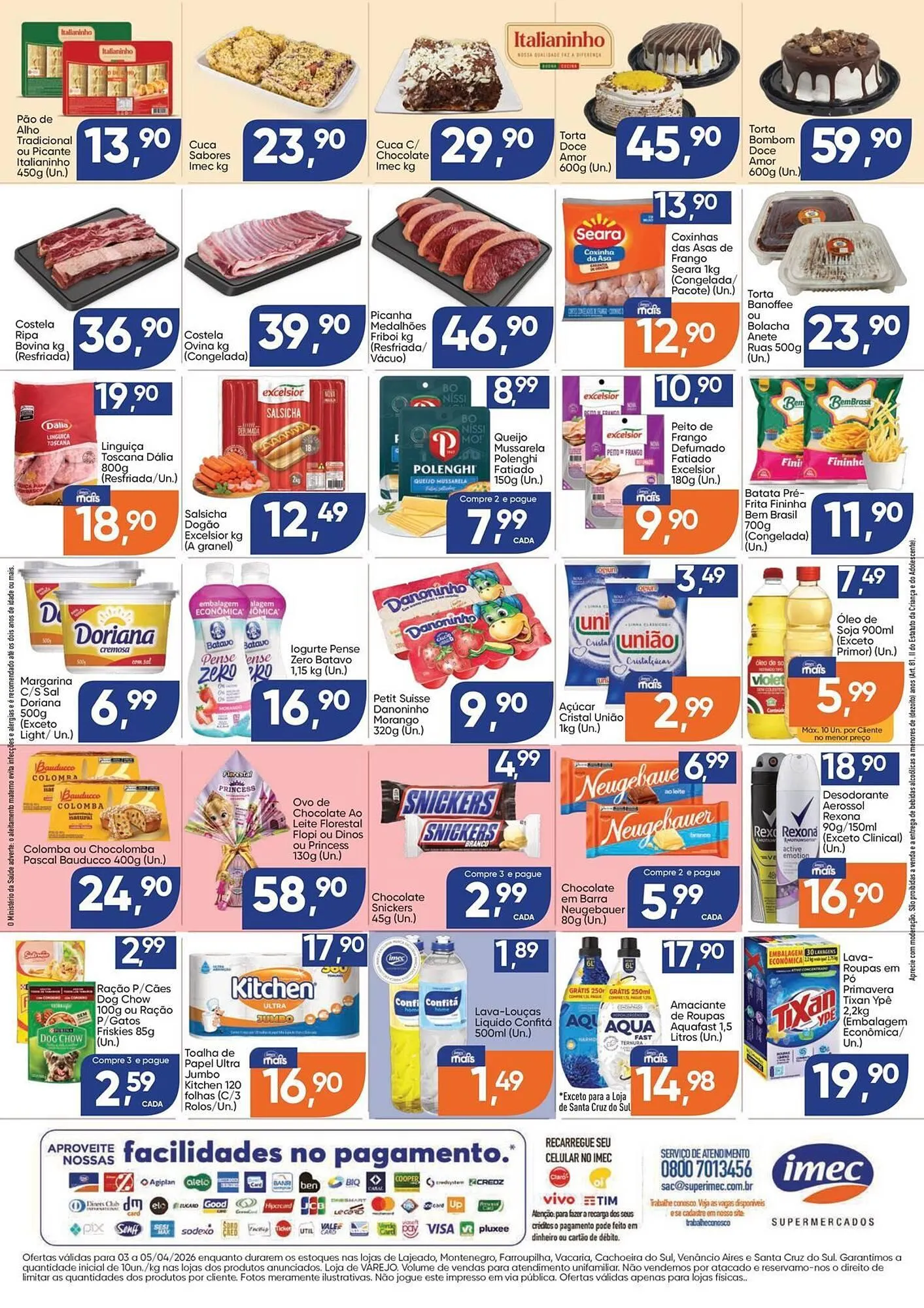 Encarte de Catálogo Imec Supermercados 3 de abril até 5 de abril 2026 - Pagina 2