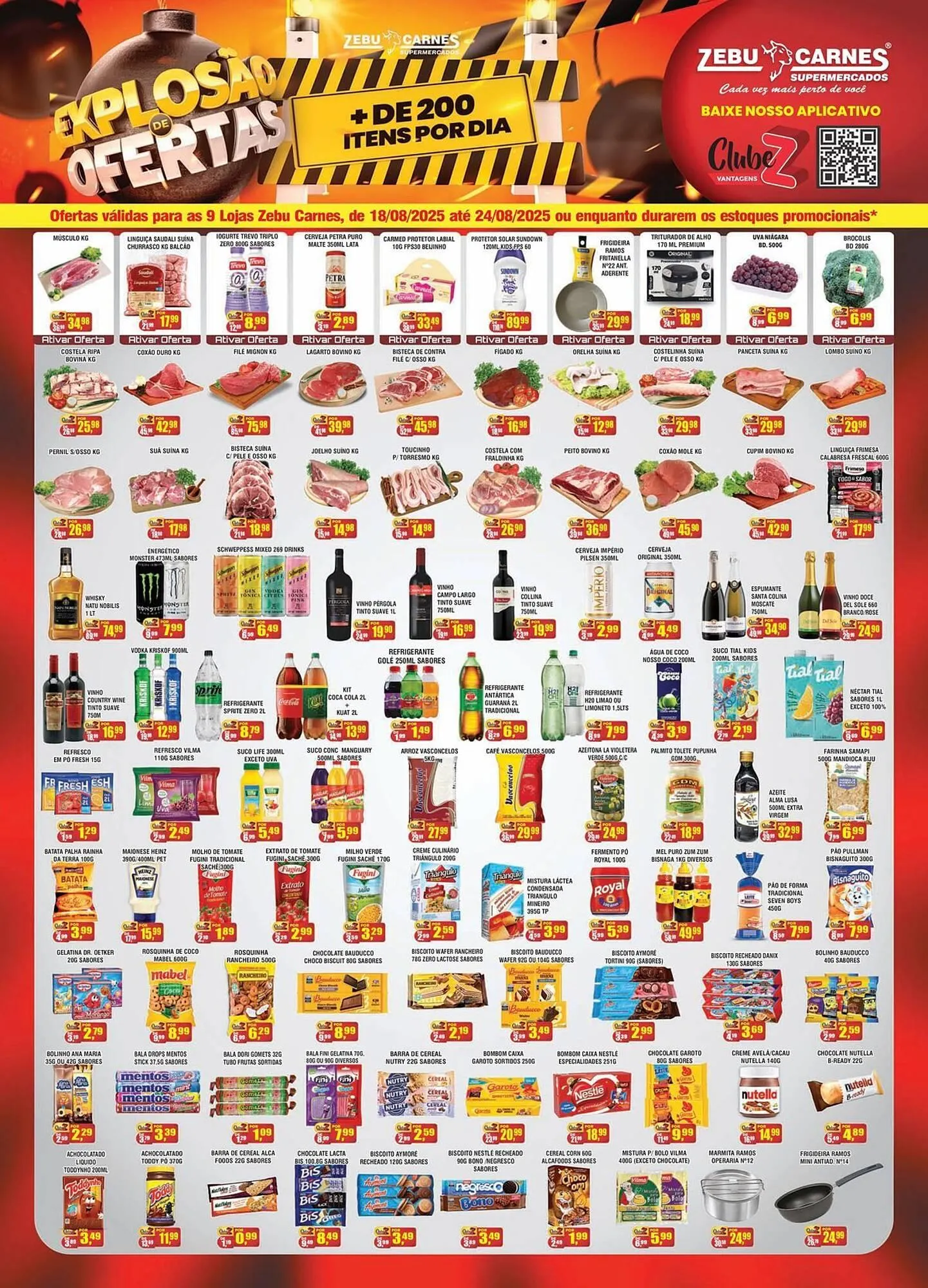 Encarte de Catálogo Zebu Carnes Supermercados 18 de agosto até 24 de agosto 2025 - Pagina 1
