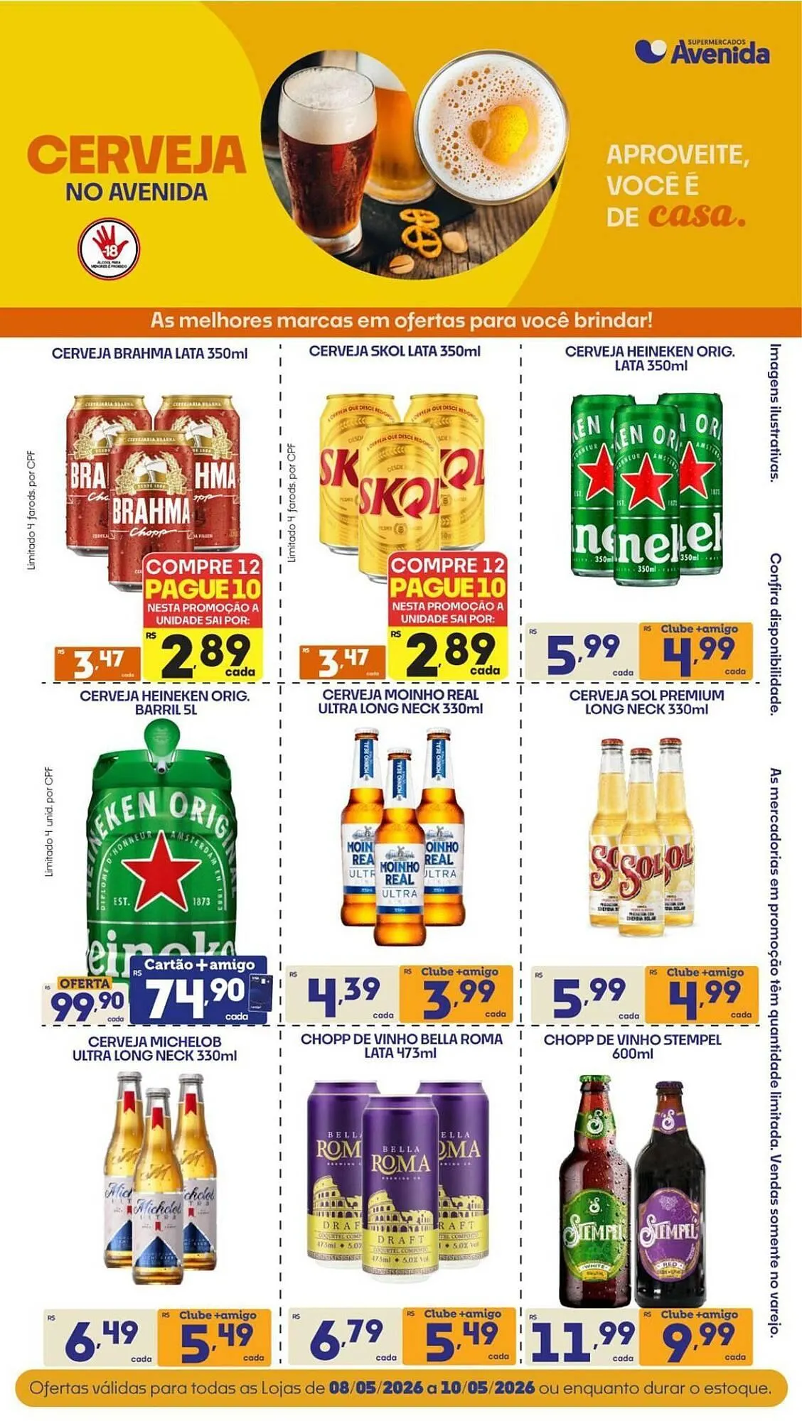 Encarte de Catálogo Supermercados Avenida 8 de maio até 10 de maio 2026 - Pagina 1