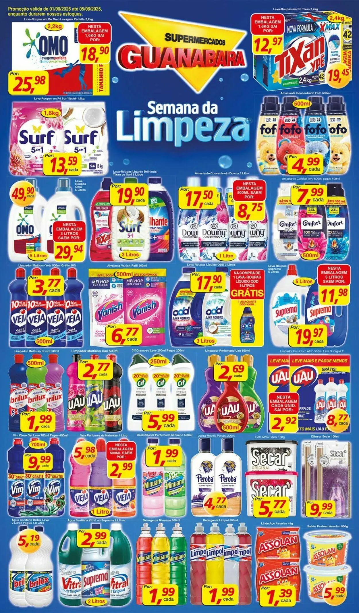 Encarte de Supermercados Guanabara 1 de agosto até 2 de agosto 2025 - Pagina 1