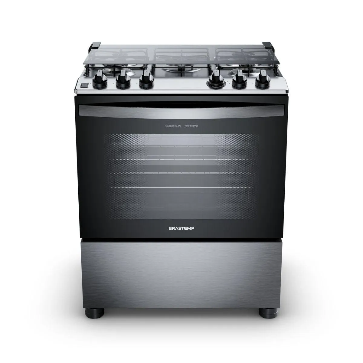 Fogão Brastemp 5 Bocas Cor Inox com Turbo Chama - BFS5GDR