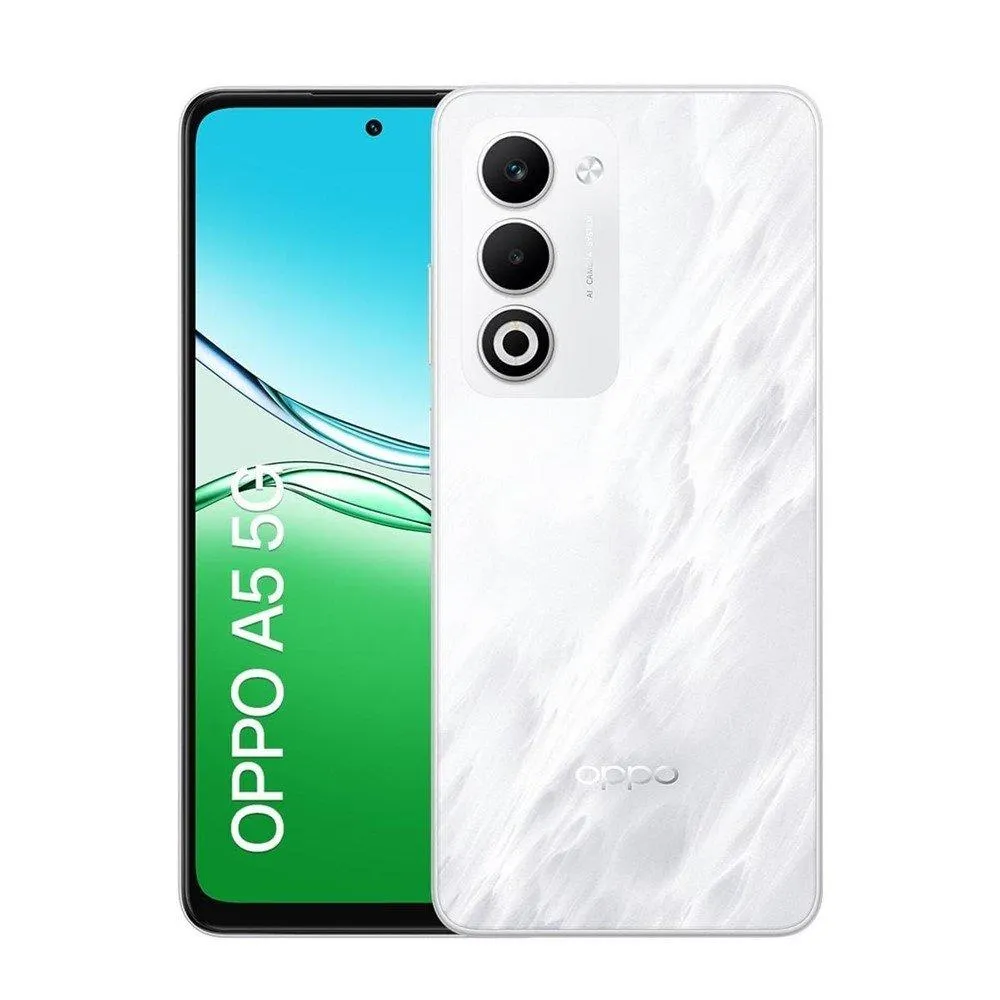 Smartphone OPPO A5 5G Android Tela 6.67" 256GB Câmera 50MP+2MP MediaTek Dimensity 6300 Octa-core Branco (Código 637076)