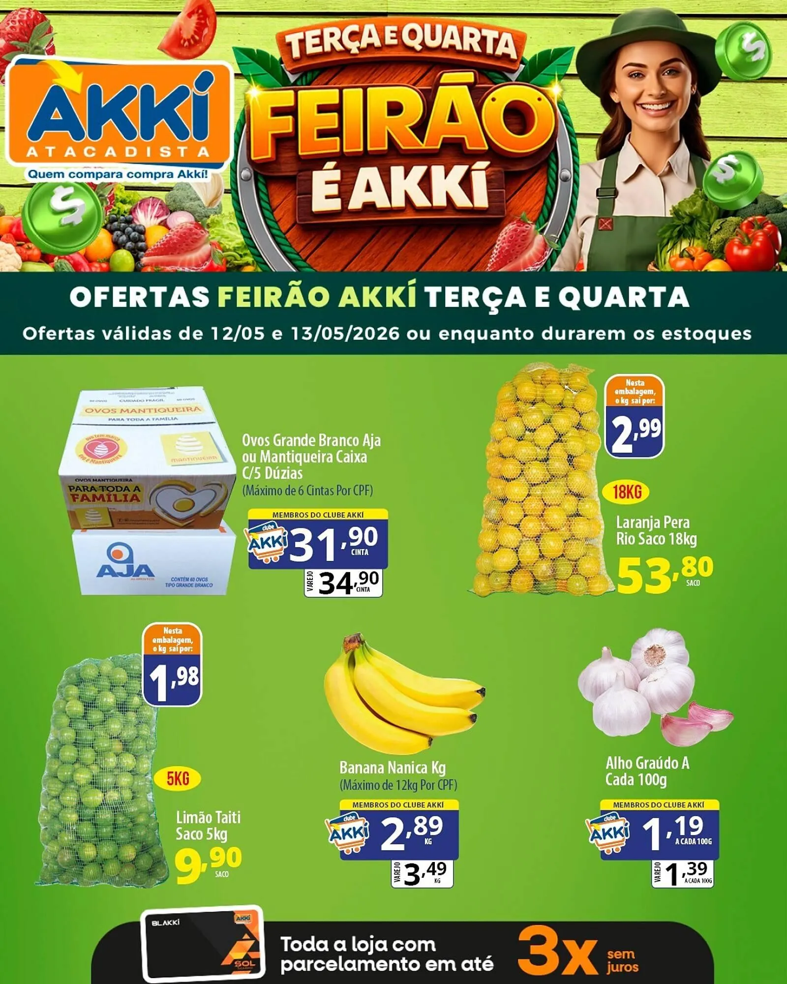 Encarte de Folheto Akki Atacadista 12 de maio até 13 de maio 2026 - Pagina 1