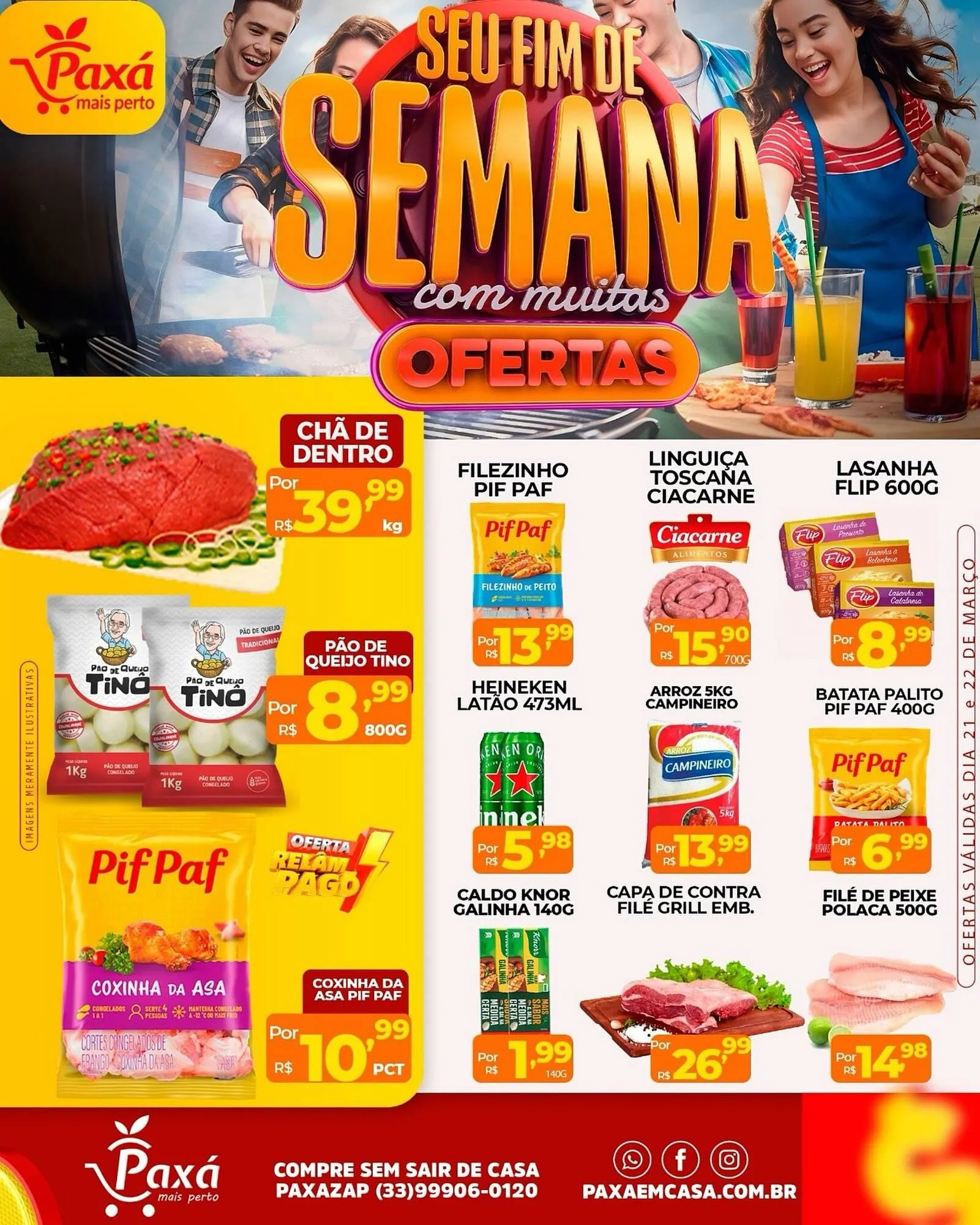Encarte de Catálogo Paxá Supermercados 21 de março até 22 de março 2026 - Pagina 1