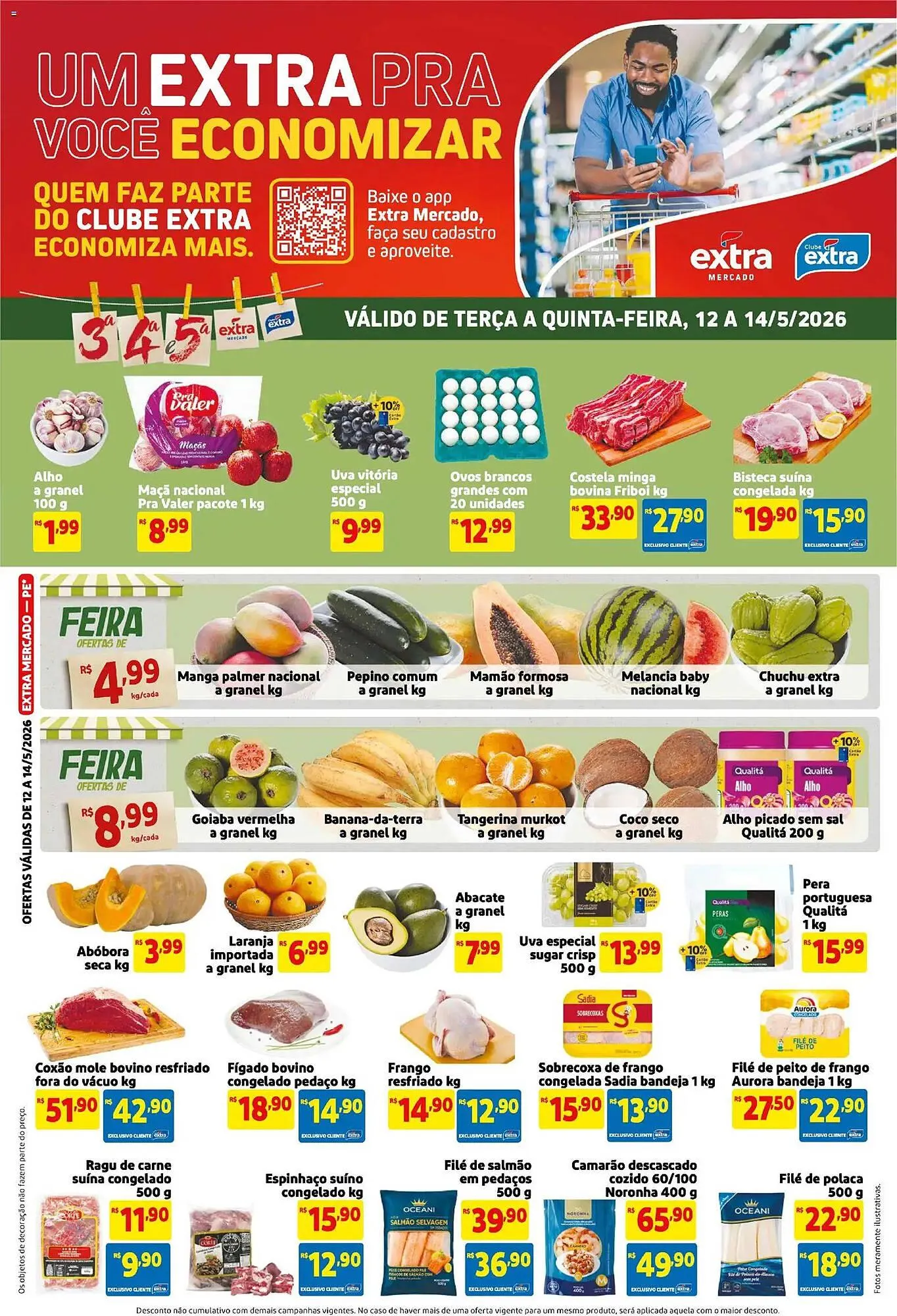 Encarte de Encarte Mercado Extra 12 de maio até 14 de maio 2026 - Pagina 1