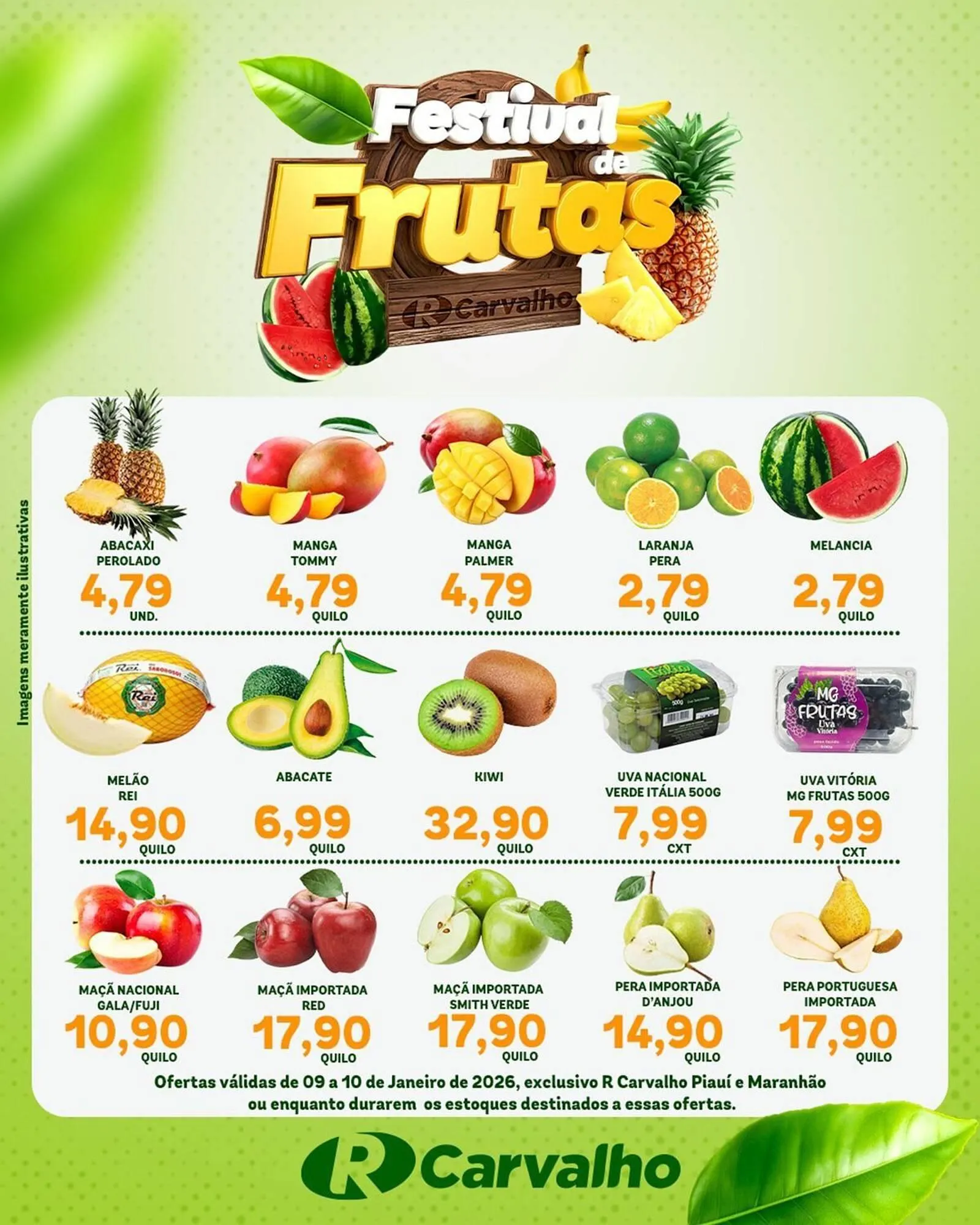 Encarte de Catálogo Carvalho Supermercado 9 de janeiro até 10 de janeiro 2026 - Pagina 1