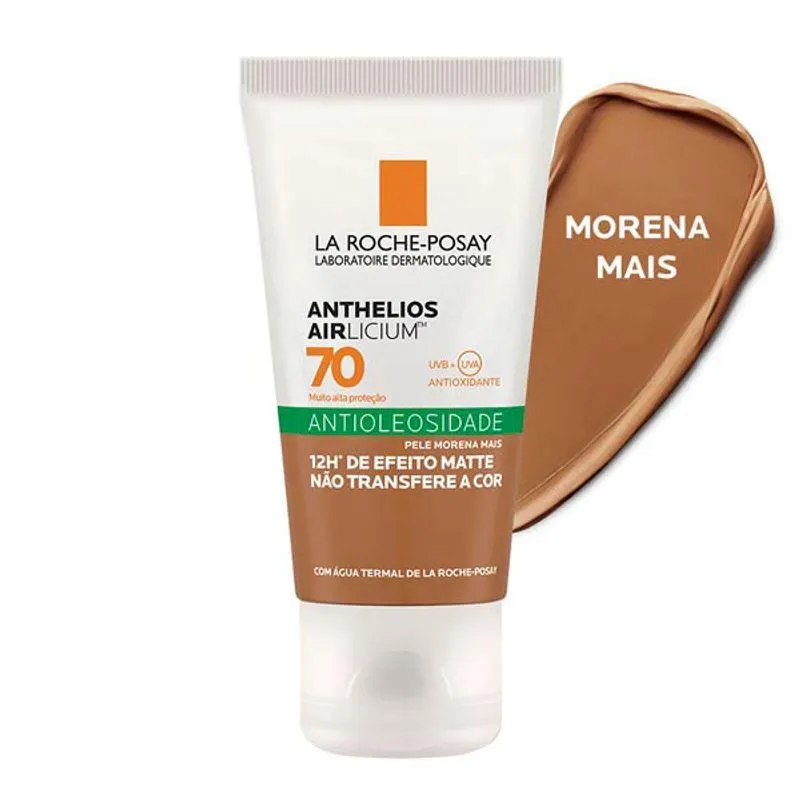 Protetor Solar Facial Anthelios Aircilium Antioleosidade Pele Morena Mais FPS70 40g