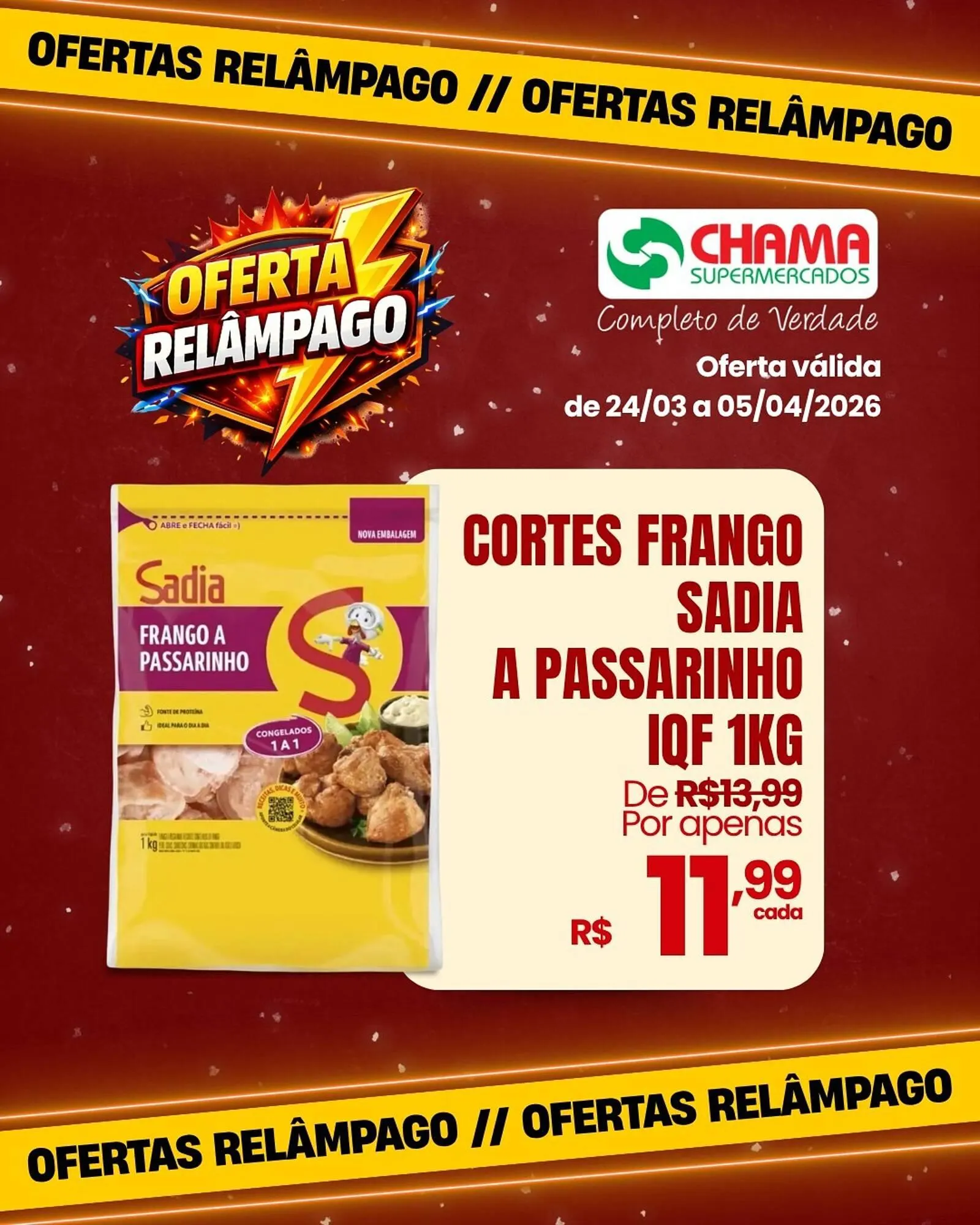 Encarte de Catálogo Chama Supermercados 24 de março até 5 de abril 2026 - Pagina 1
