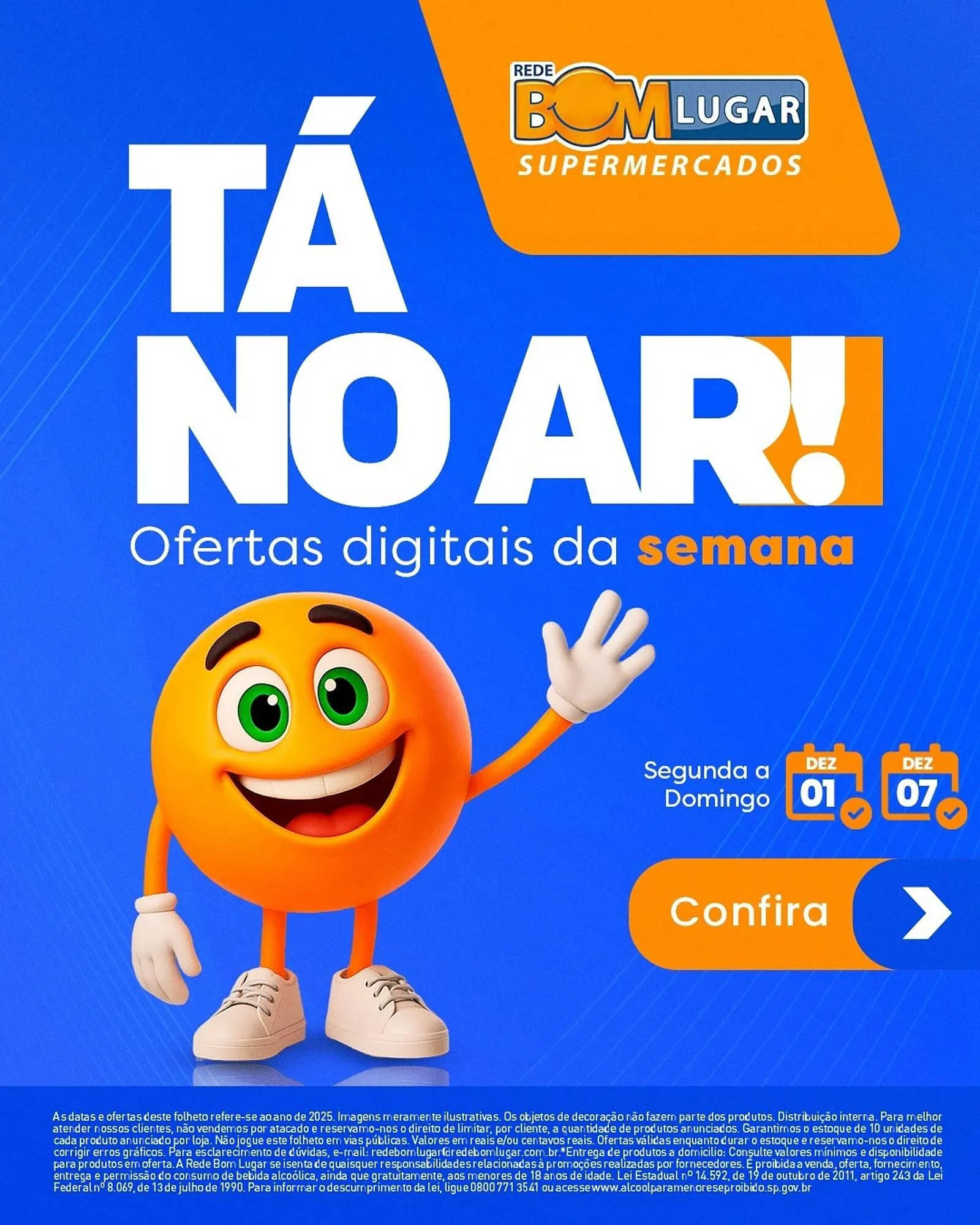 Encarte de Folheto Rede Bom Lugar 1 de dezembro até 7 de dezembro 2025 - Pagina 1