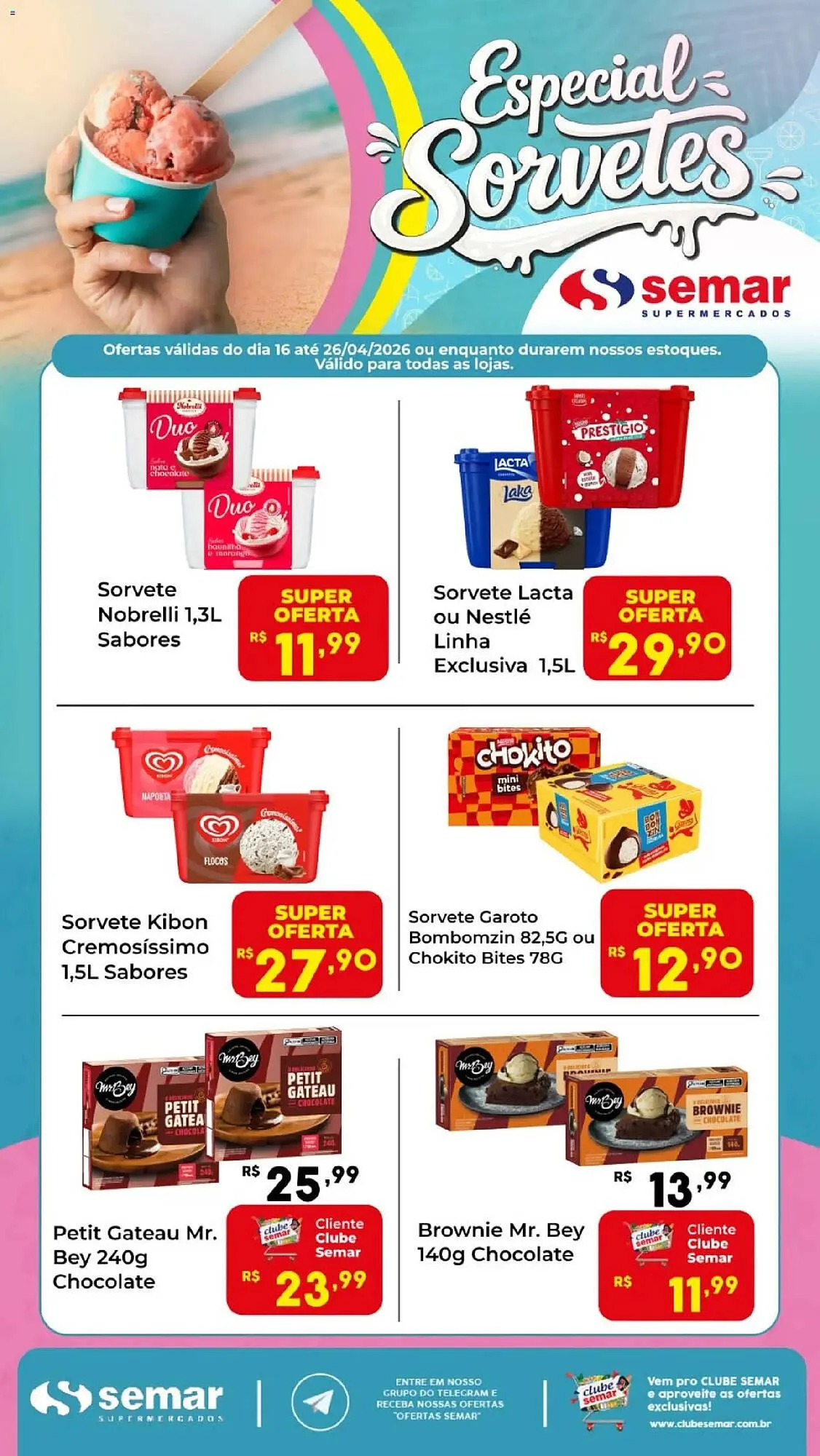 Encarte de Folheto Semar Supermercado 16 de abril até 26 de abril 2026 - Pagina 1