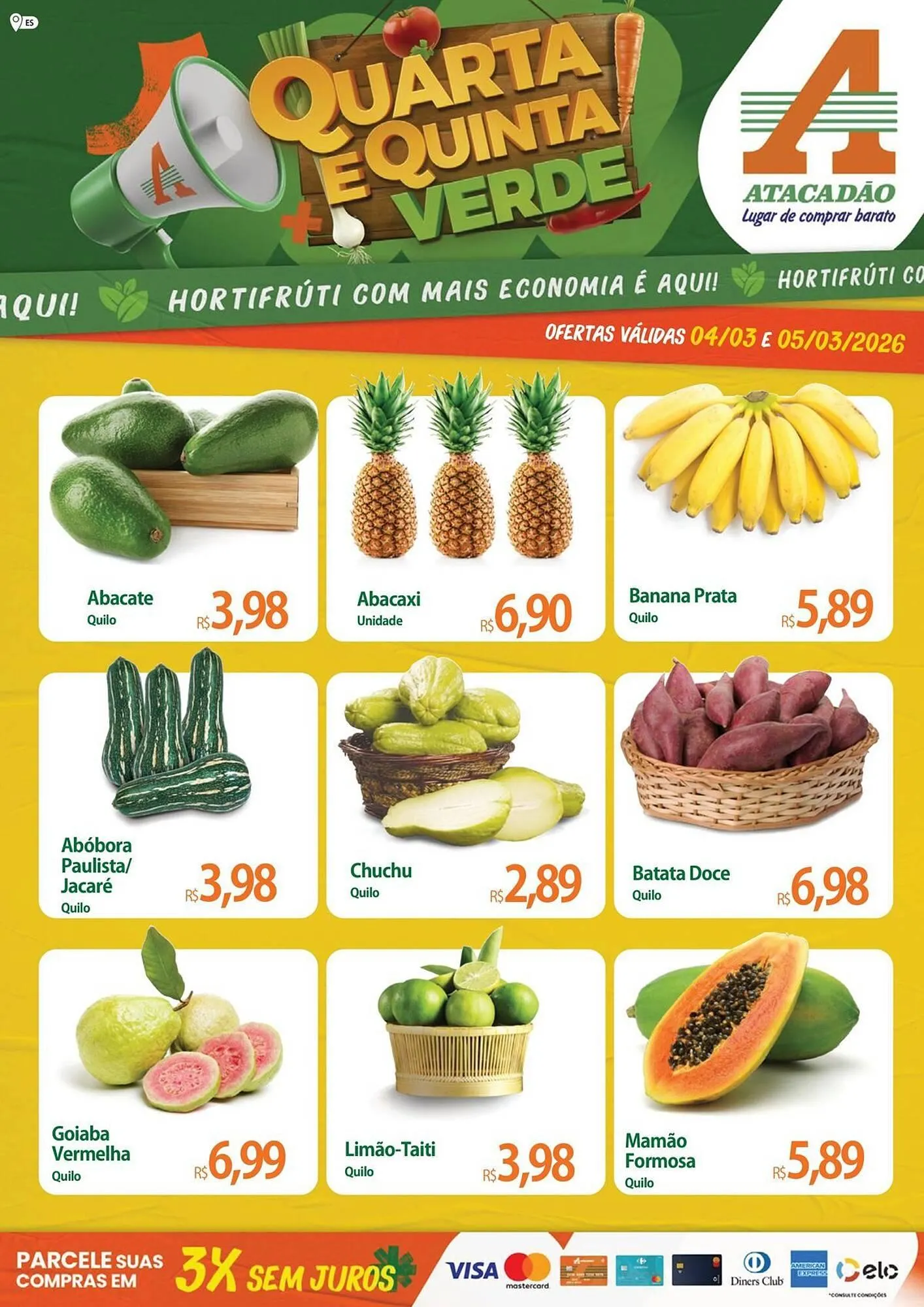 Encarte de Folheto Atacadão 4 de março até 5 de março 2026 - Pagina 1