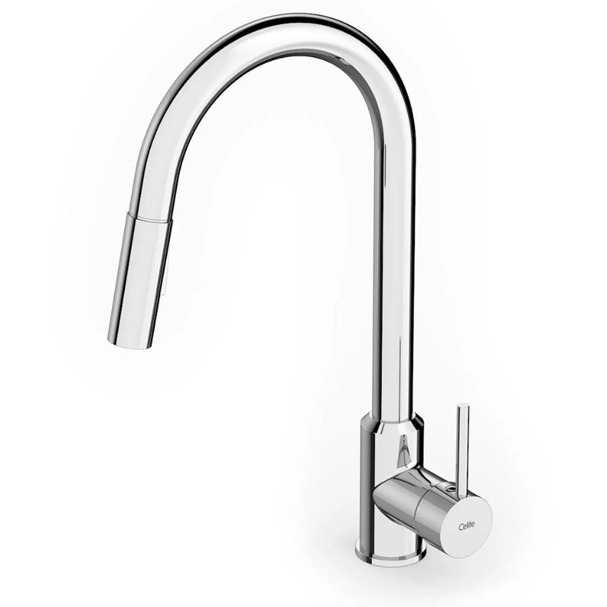 Torneira Para Cozinha Celite Prática Monocomando Com Bica Móvel Em U Cromado (MP)