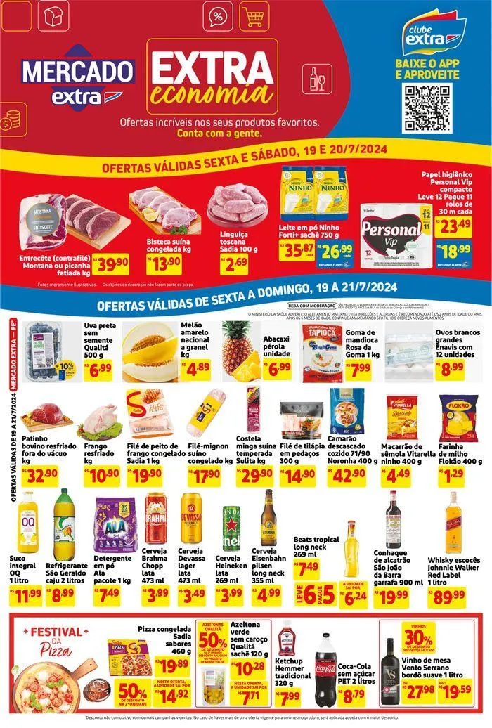 Encarte de Folheto Extra 19 de julho até 21 de julho 2024 - Pagina 1