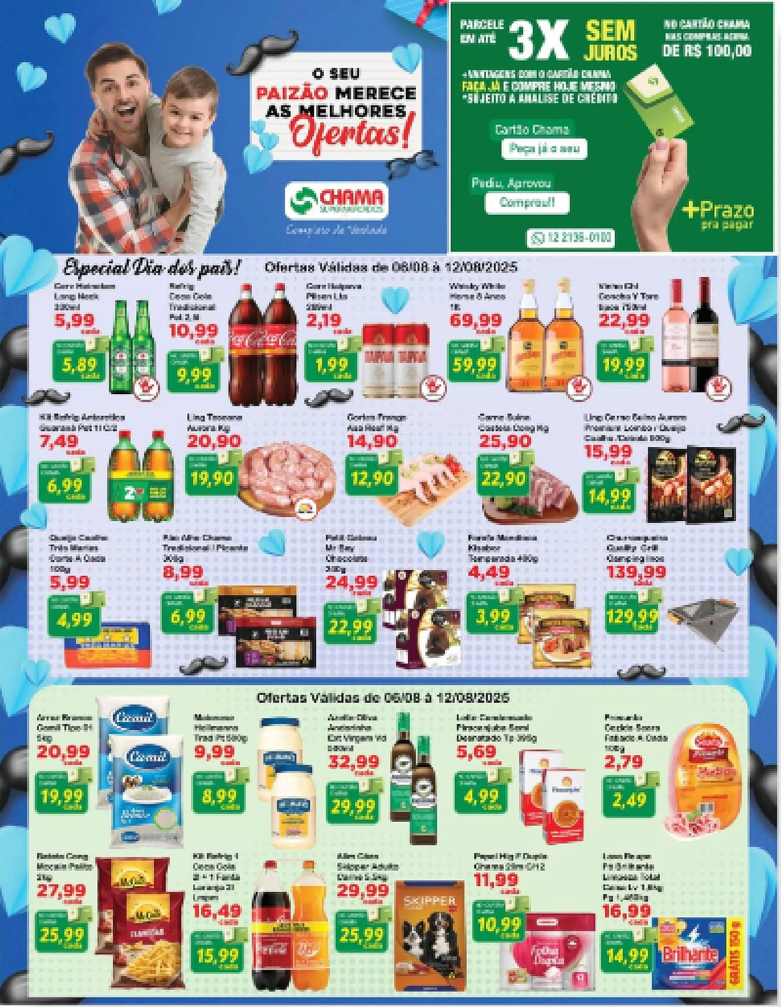 Encarte de Catálogo Chama Supermercados 6 de agosto até 12 de agosto 2025 - Pagina 1