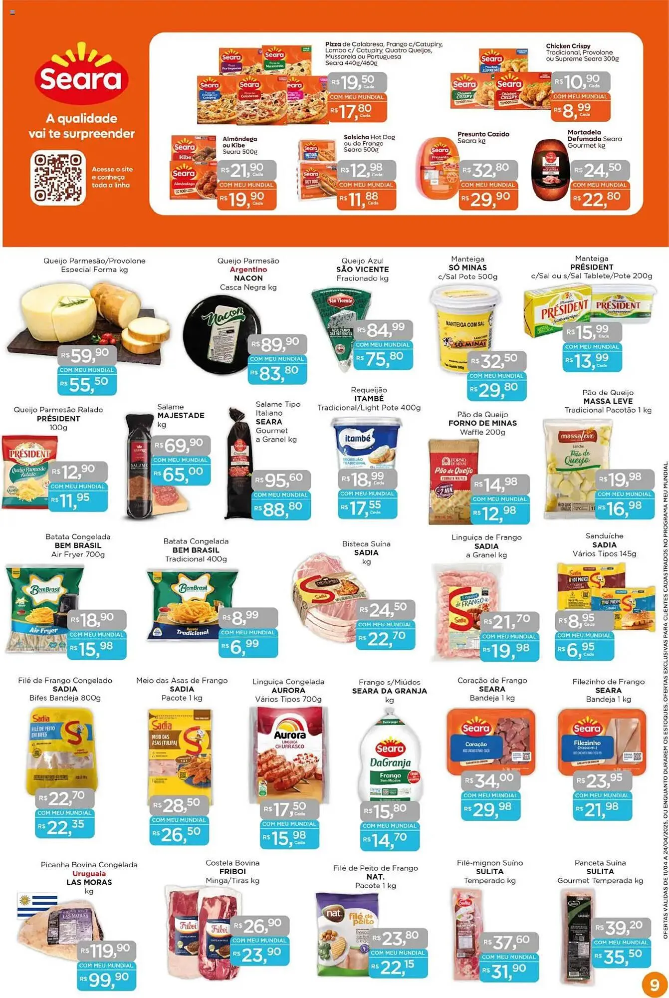 Encarte de Catálogo Supermercados Mundial 11 de abril até 24 de abril 2025 - Pagina 9