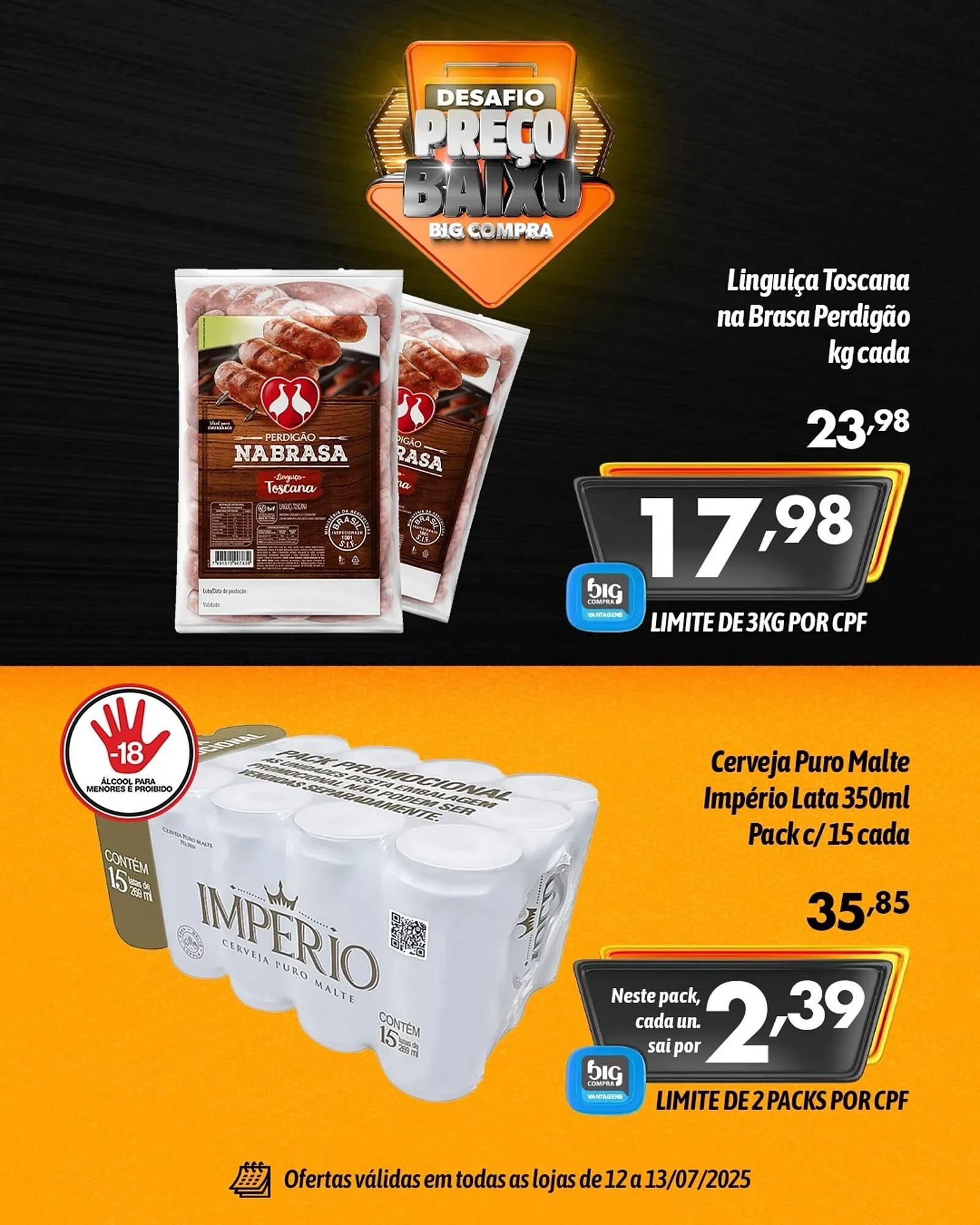 Encarte de Catálogo Supermercados Big Compra 12 de julho até 13 de julho 2025 - Pagina 3