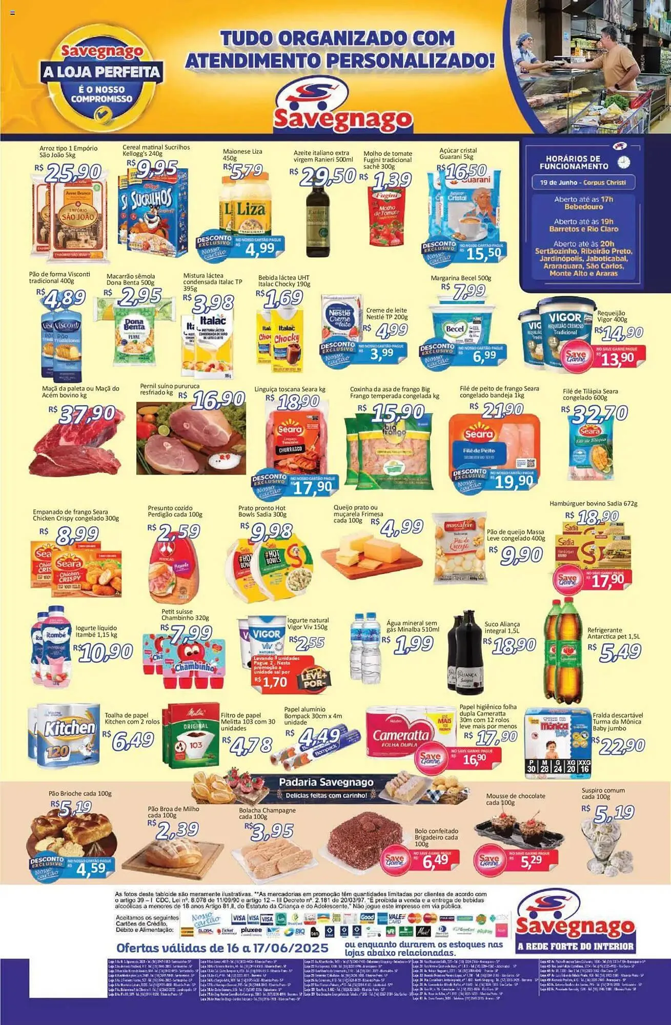 Encarte de Catálogo Supermercados Savegnago 16 de junho até 18 de junho 2025 - Pagina 2