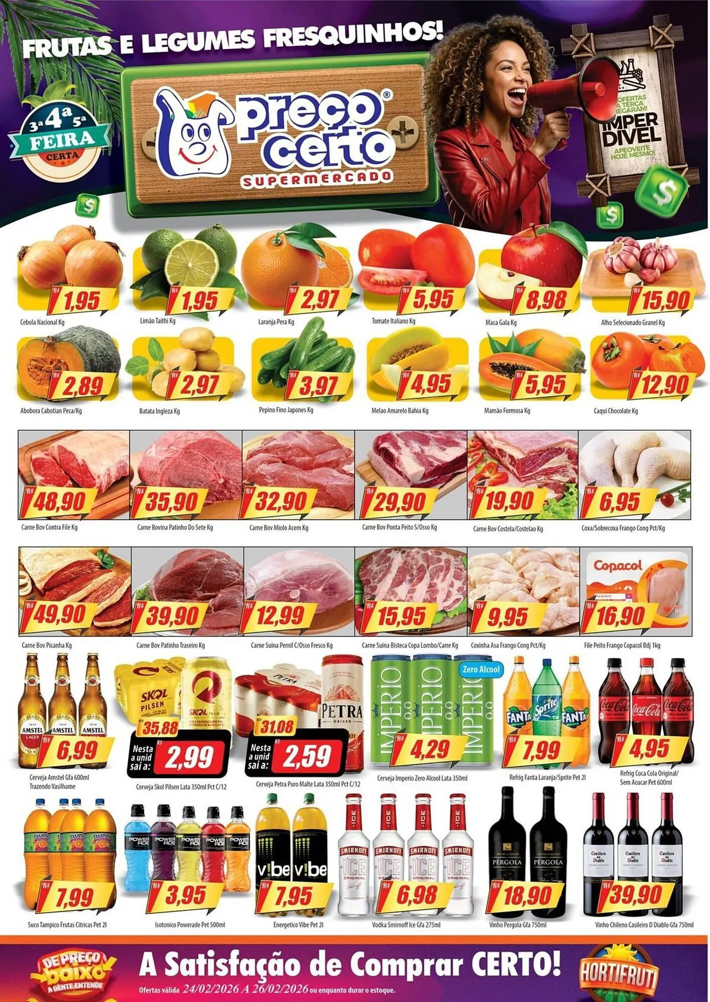 Encarte de Catálogo Preço Certo 24 de fevereiro até 26 de fevereiro 2026 - Pagina 1