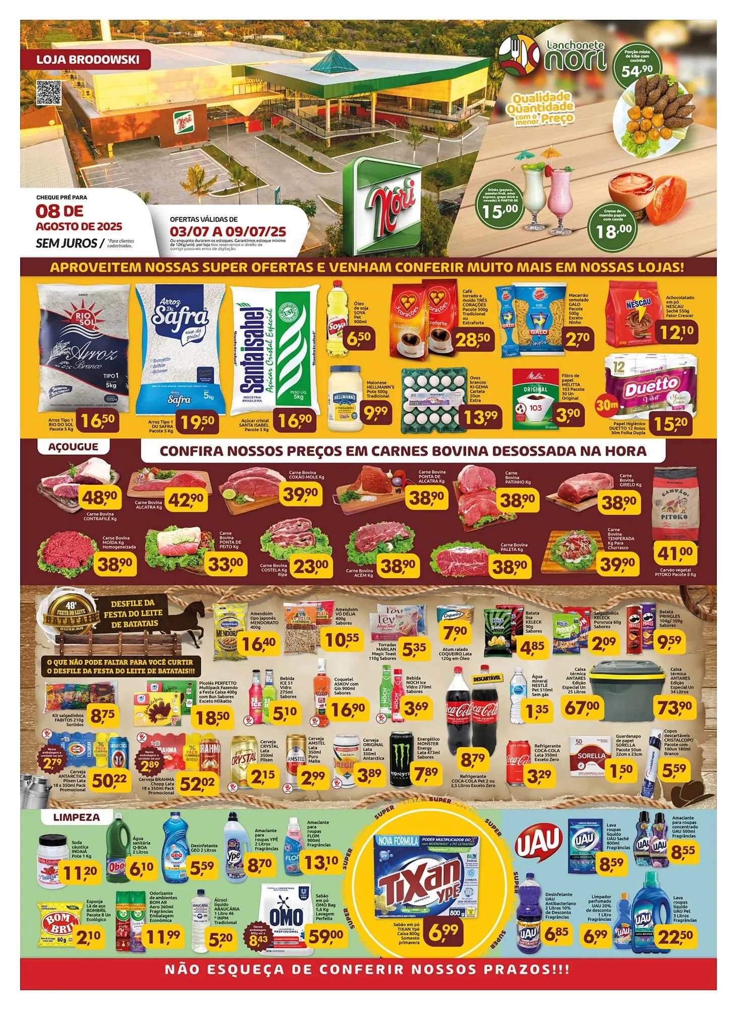 Encarte de Catálogo Supermercados Nori 3 de julho até 9 de julho 2025 - Pagina 1