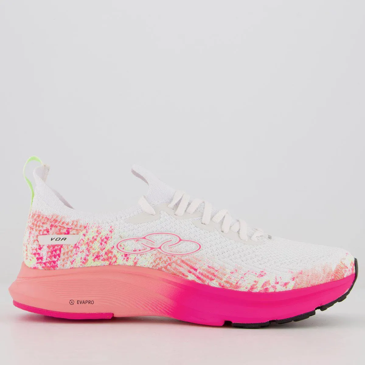 Tênis Olympikus Voa Colors Feminino Branco e Rosa Branco
