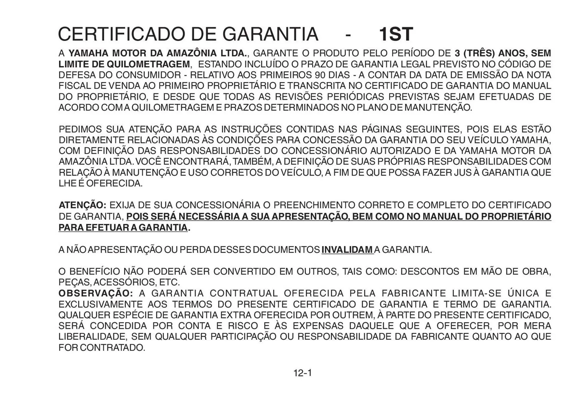 Encarte de Catálogo Yamaha 12 de junho até 31 de dezembro 2025 - Pagina 107