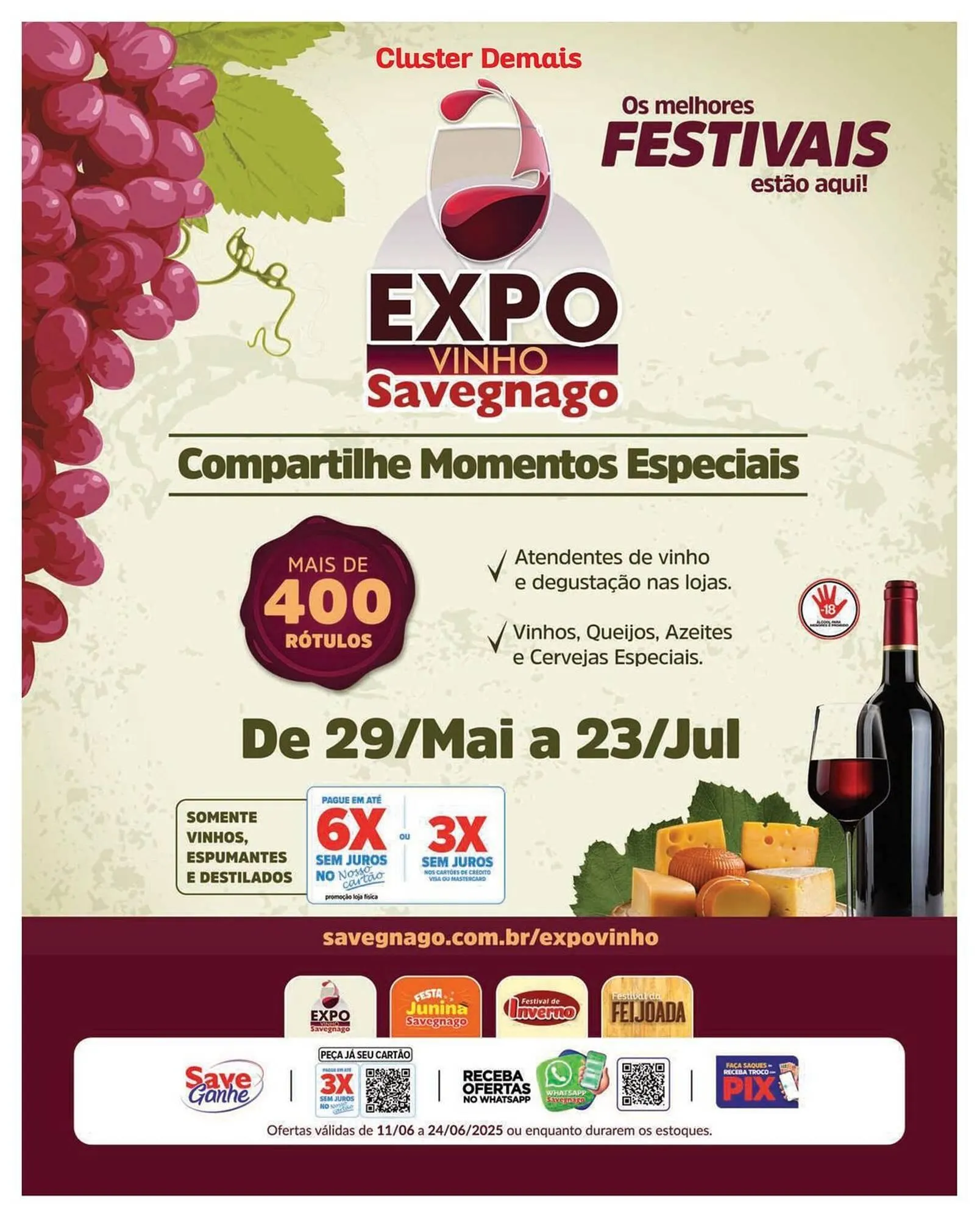 Encarte de Catálogo Supermercados Savegnago 11 de junho até 24 de junho 2025 - Pagina 1