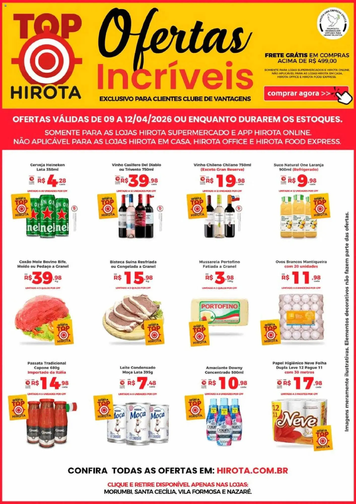 Encarte de Catálogo Hirota Food Supermercado 9 de abril até 12 de abril 2026 - Pagina 1