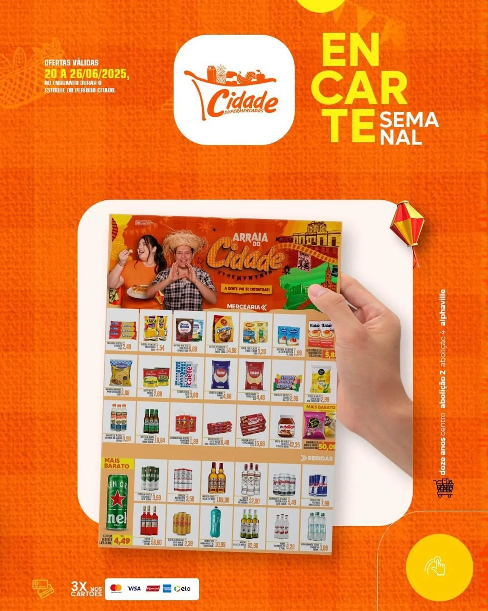 Encarte de Catálogo Cidade Supermercados 20 de junho até 26 de junho 2025 - Pagina 1