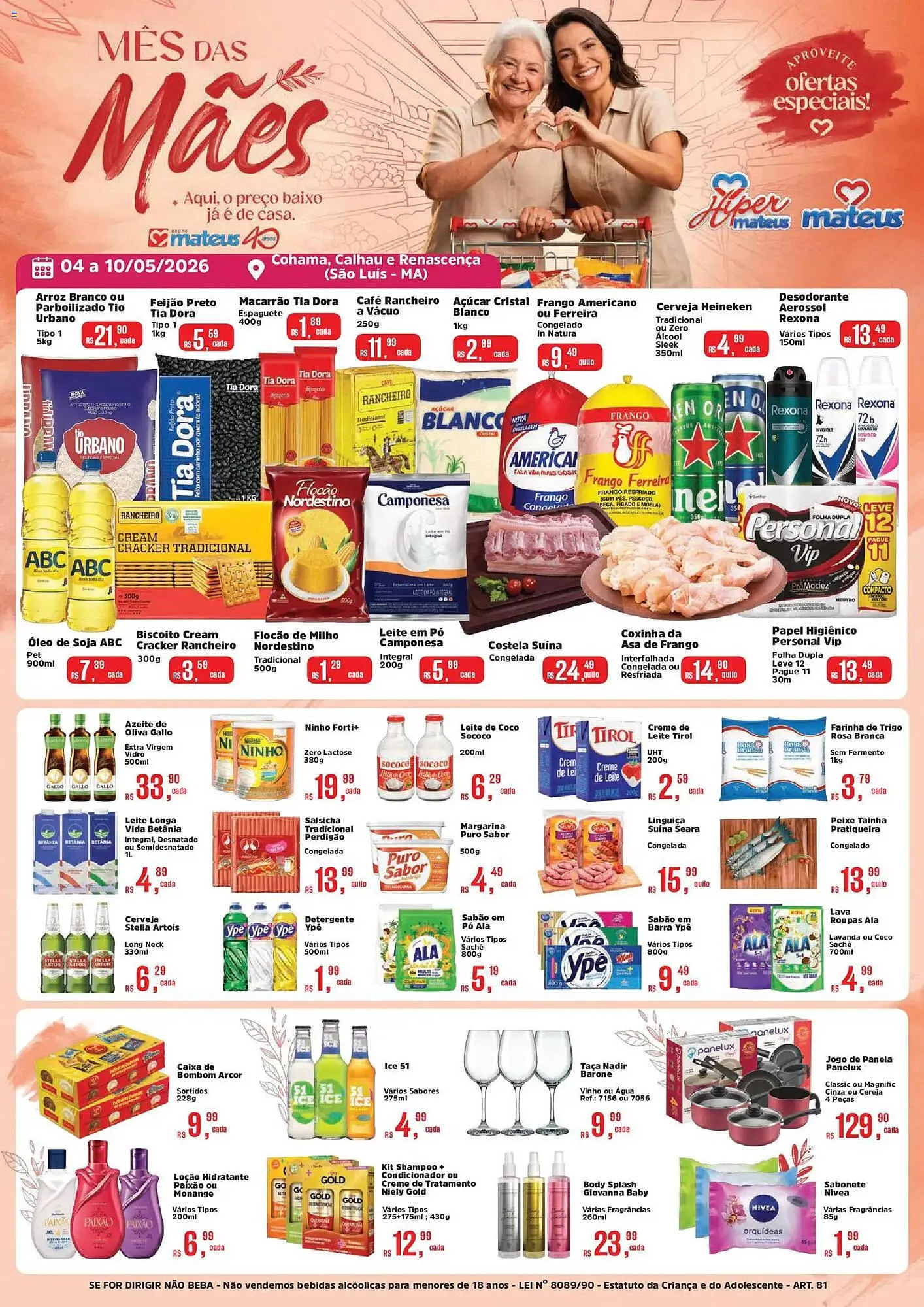 Encarte de Catálogo Supermercados Mateus 4 de maio até 11 de maio 2026 - Pagina 1