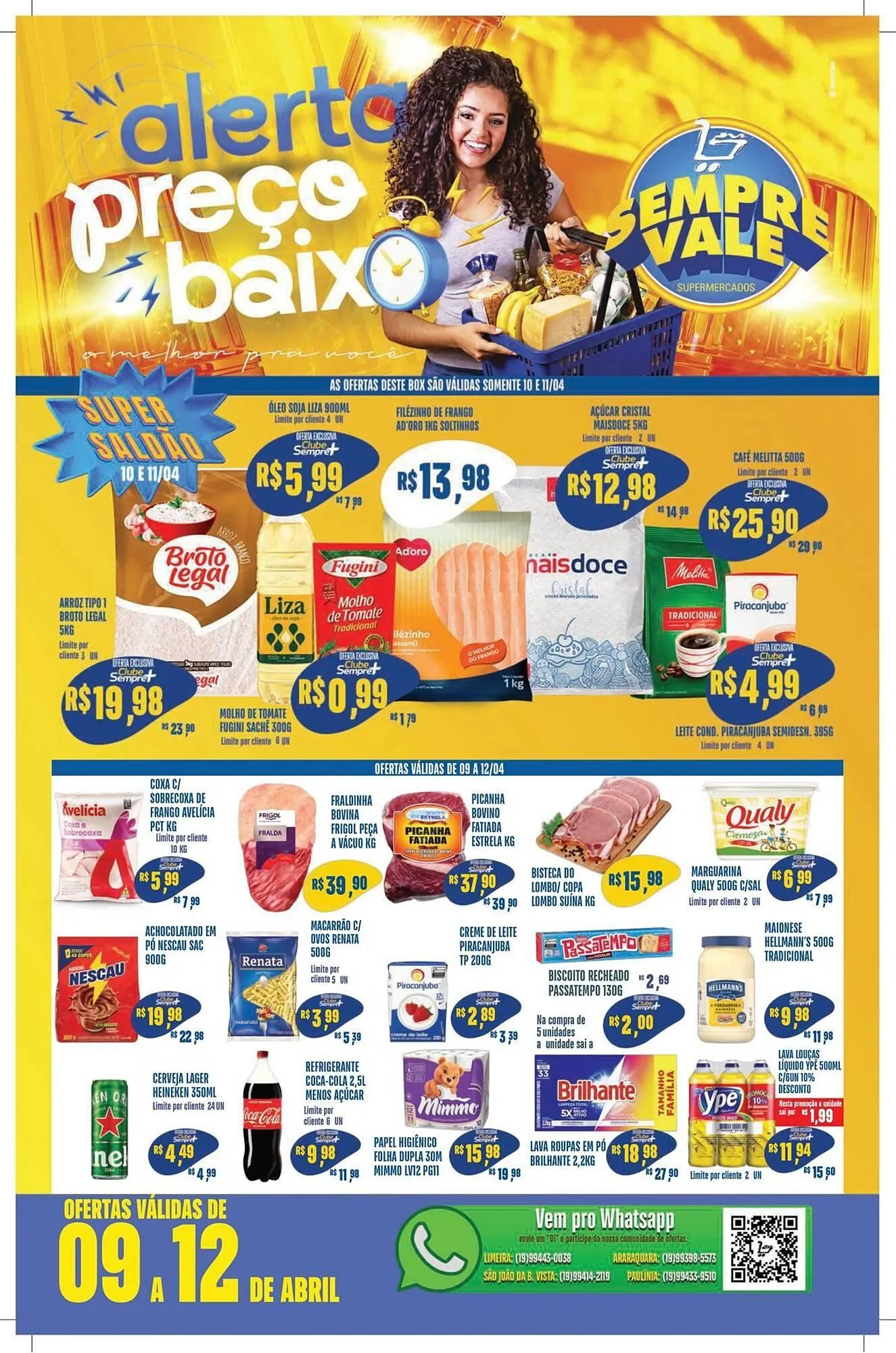 Encarte de Catálogo Sempre Vale Supermercados 9 de abril até 12 de abril 2026 - Pagina 1
