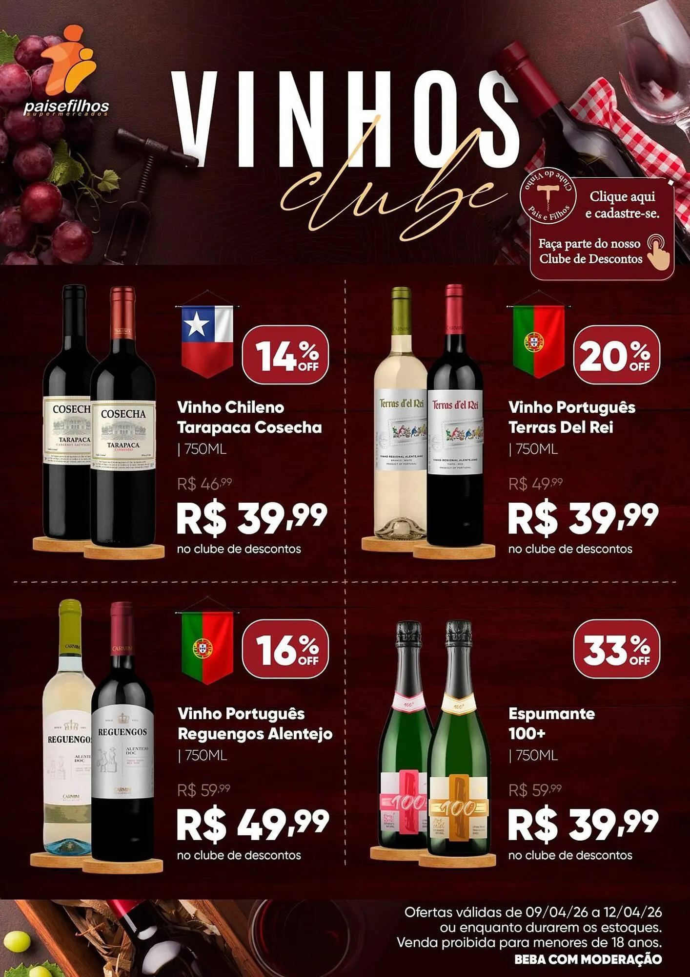 Encarte de Catálogo Pais e Filhos Supermercados 9 de abril até 12 de abril 2026 - Pagina 2