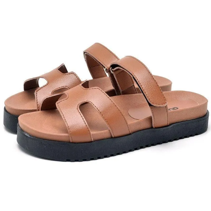 Sandália Papete Feminina DUBUY 2054FG Marrom