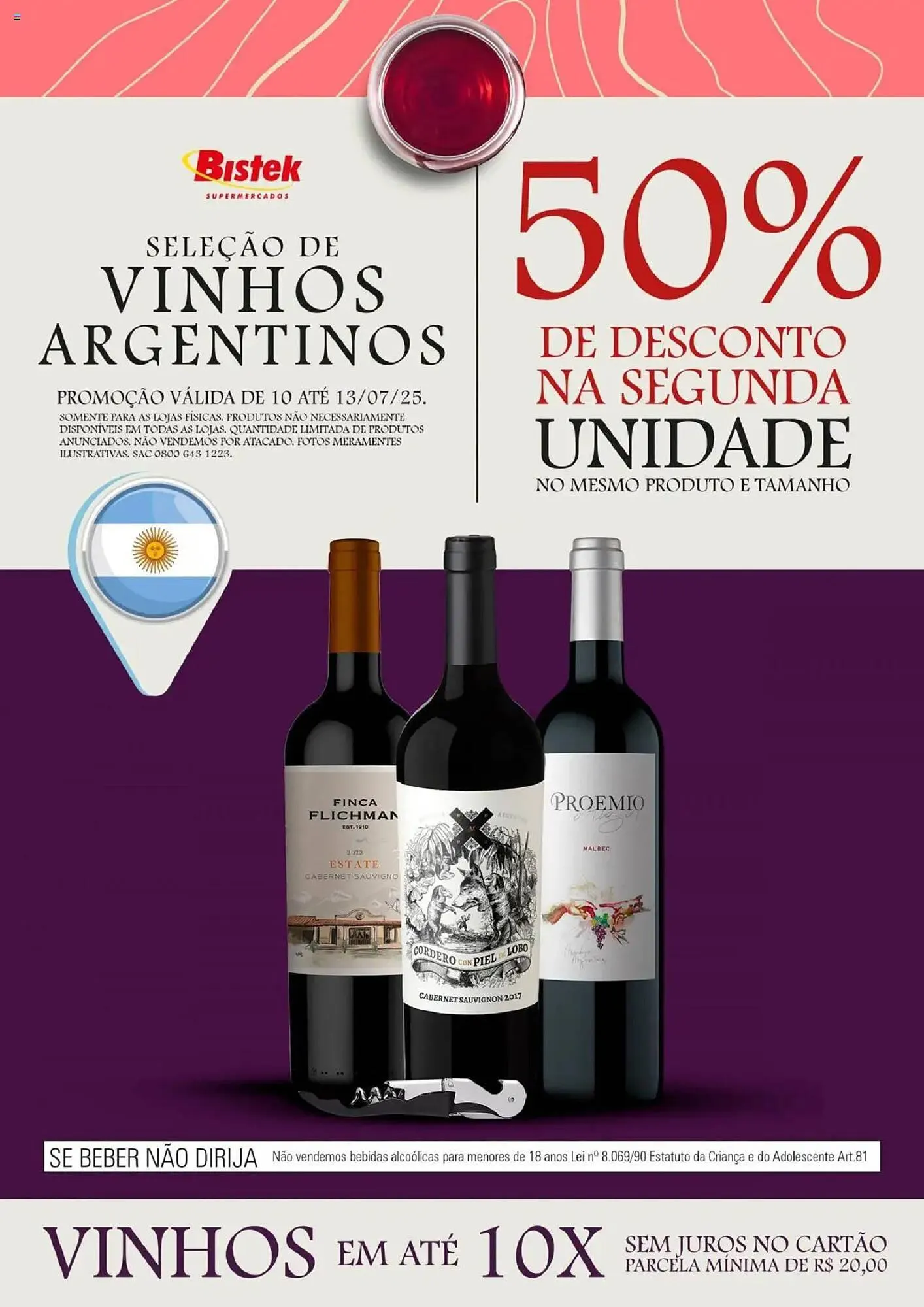 Encarte de Catálogo Bistek Supermercados 10 de julho até 14 de julho 2025 - Pagina 1