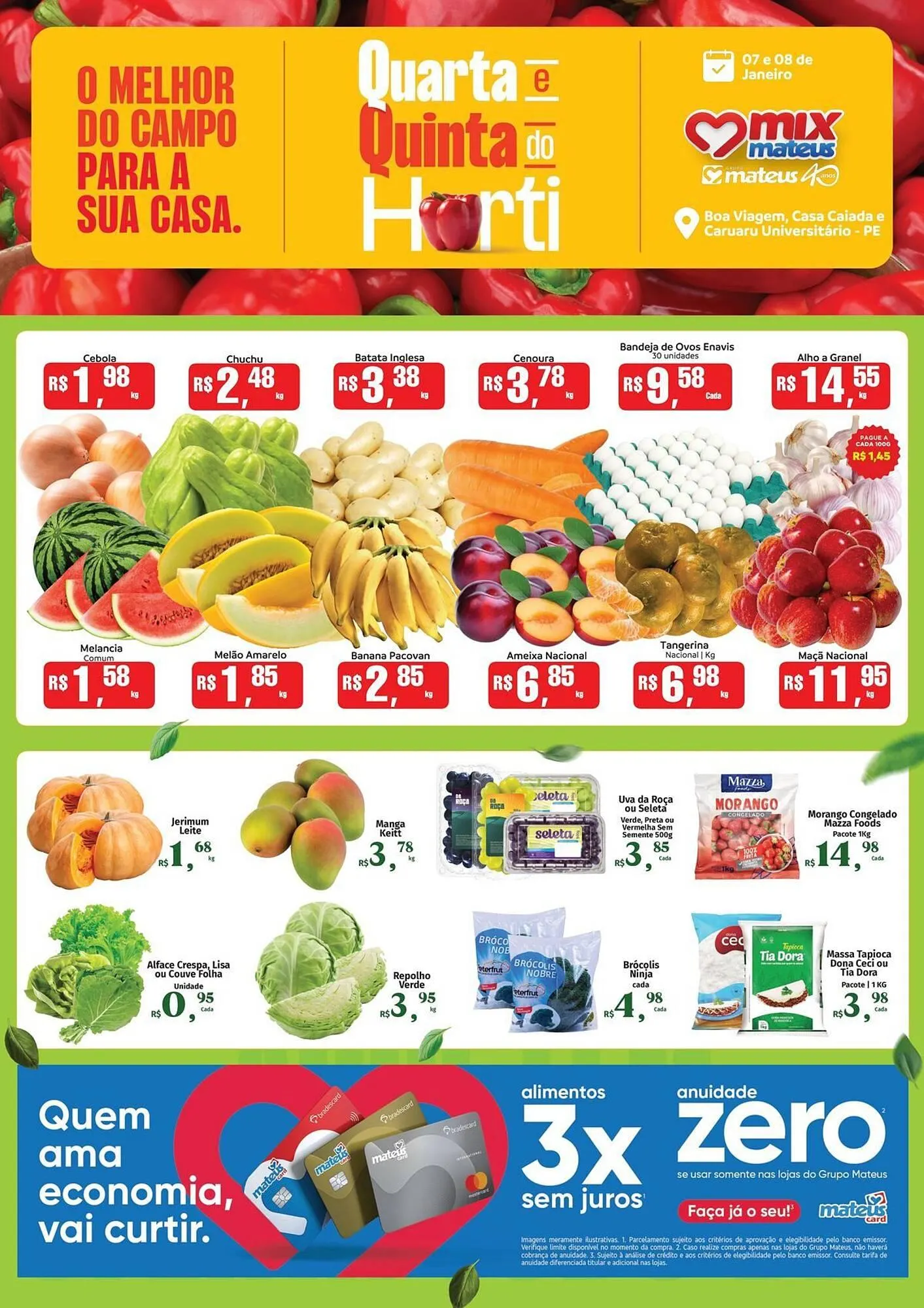 Encarte de Catálogo Supermercados Mateus 7 de janeiro até 8 de janeiro 2026 - Pagina 1