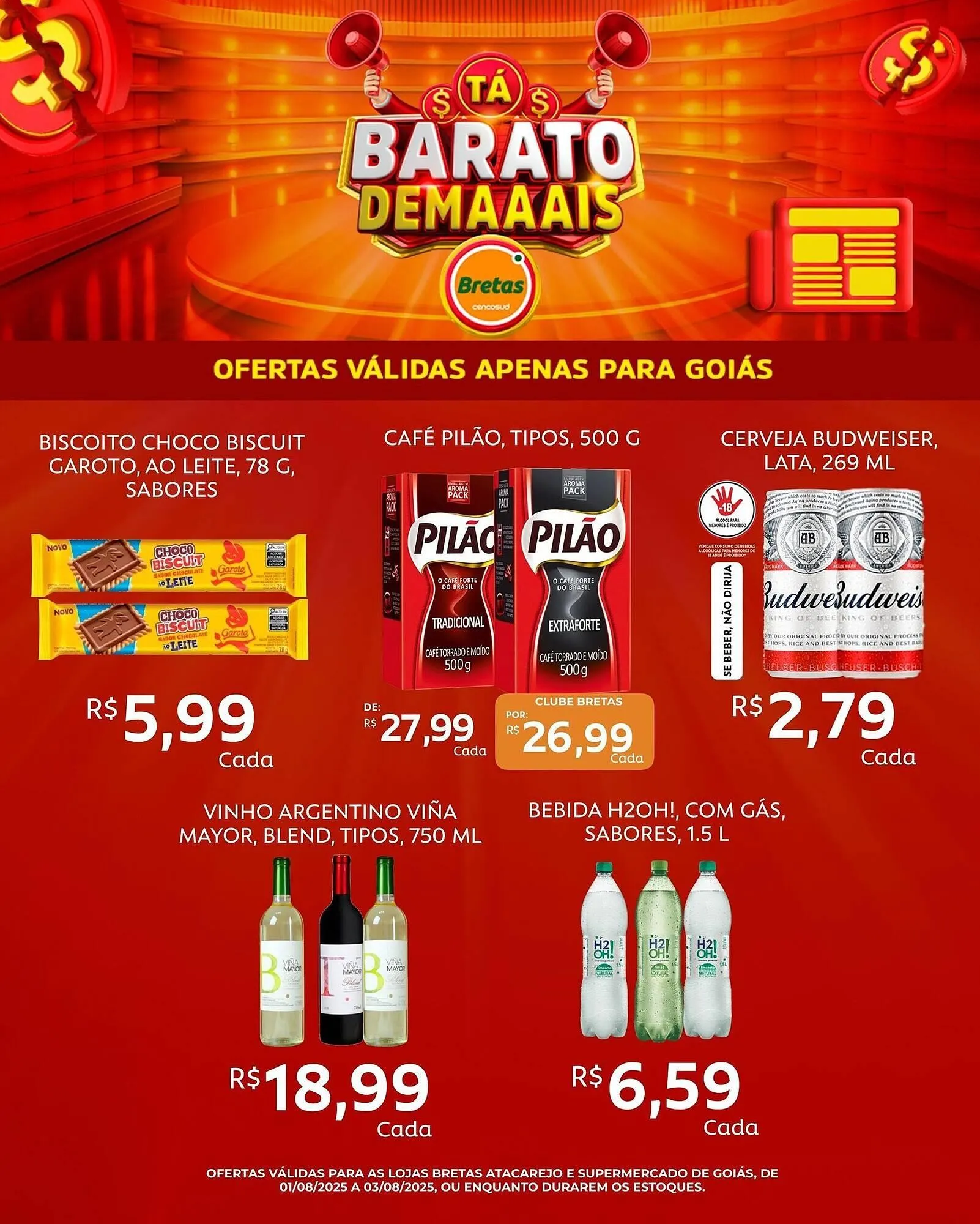 Encarte de Catálogo Supermercados Bretas 1 de agosto até 3 de agosto 2025 - Pagina 4