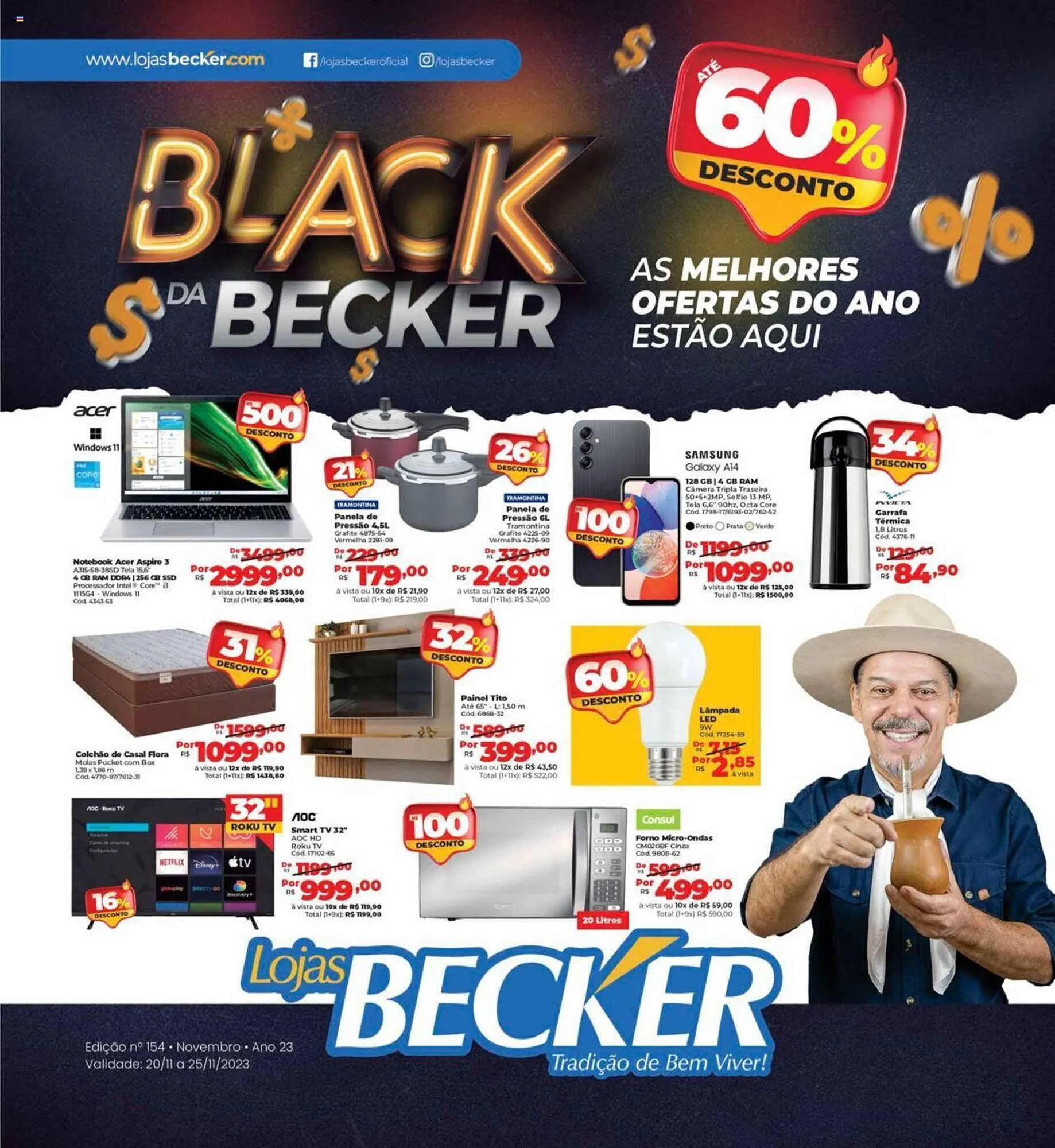 Encarte de Catálogo Lojas Becker 20 de novembro até 25 de novembro 2023 - Pagina 1