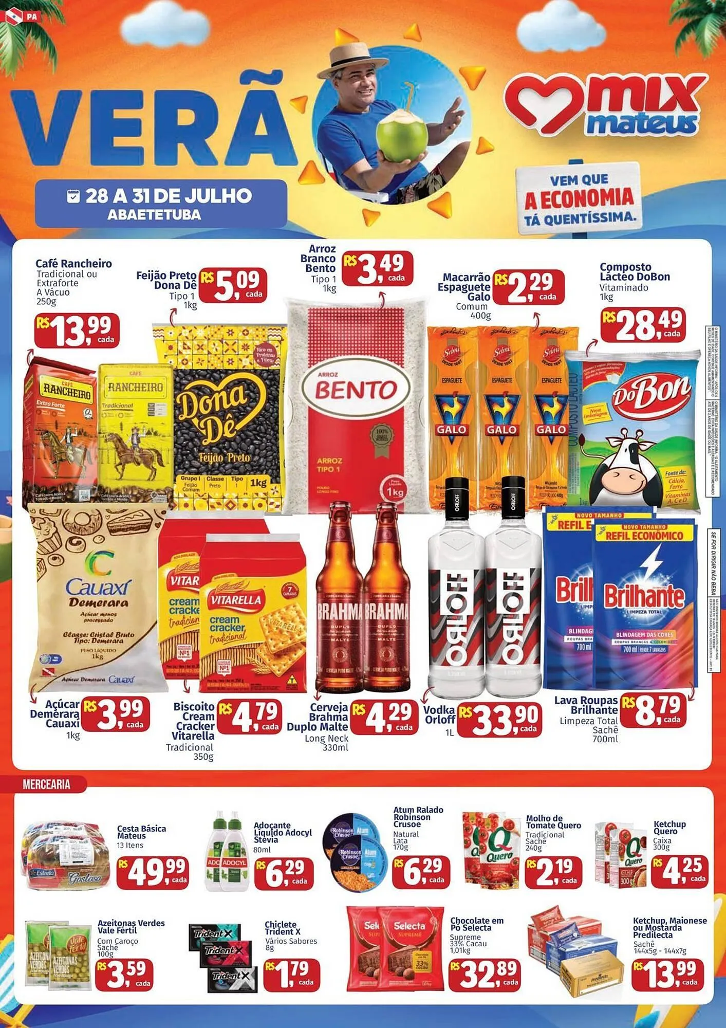 Encarte de Catálogo Supermercados Mateus 28 de julho até 31 de julho 2025 - Pagina 1