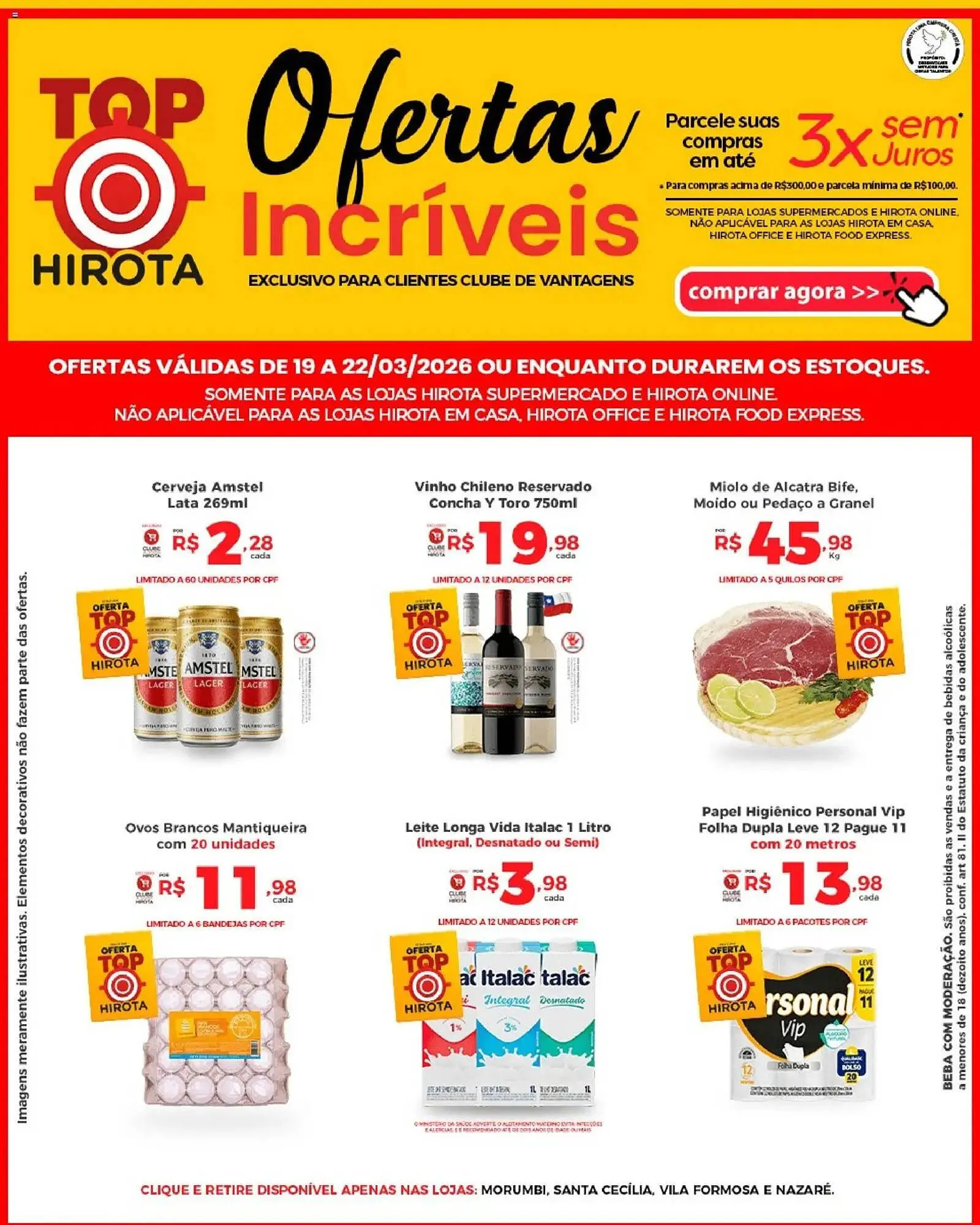 Encarte de Catálogo Hirota Food Supermercado 19 de março até 22 de março 2026 - Pagina 1