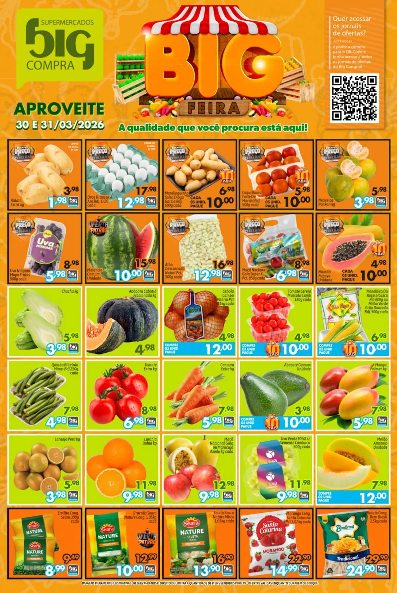 Encarte de Catálogo Supermercados Big Compra 30 de março até 31 de março 2026 - Pagina 1