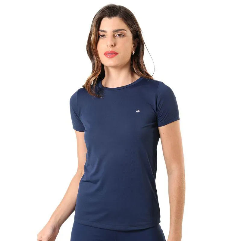 Camiseta Feminina Básica Manga Curta Sting Azul Marinho