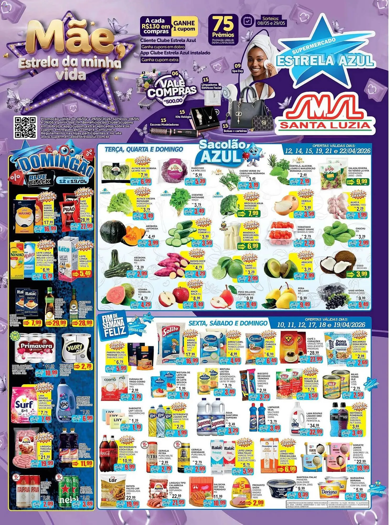 Encarte de Folheto Supermercado Estrela Azul 9 de abril até 22 de abril 2026 - Pagina 1