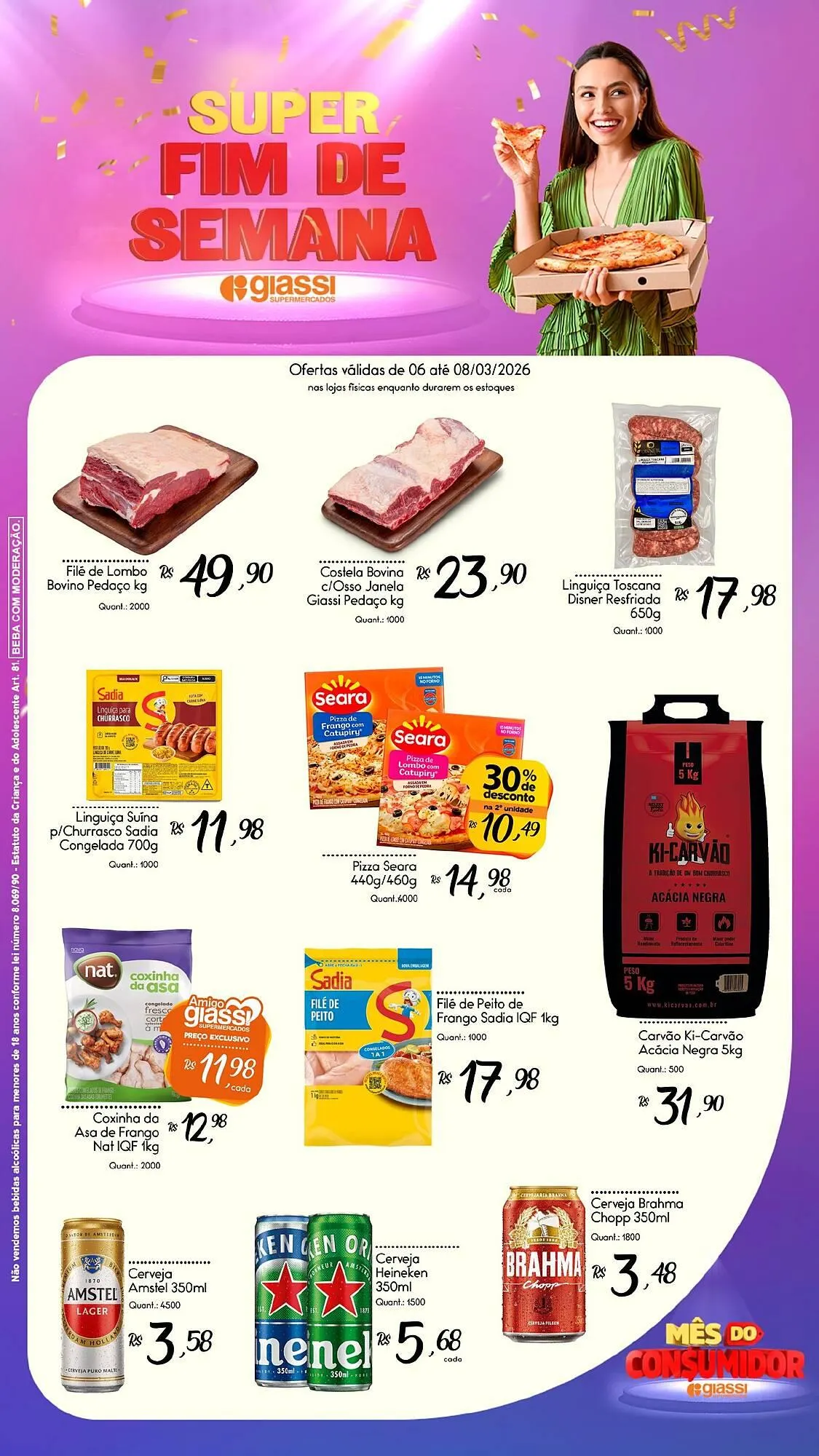 Encarte de Encarte Giassi Supermercados 6 de março até 8 de março 2026 - Pagina 1