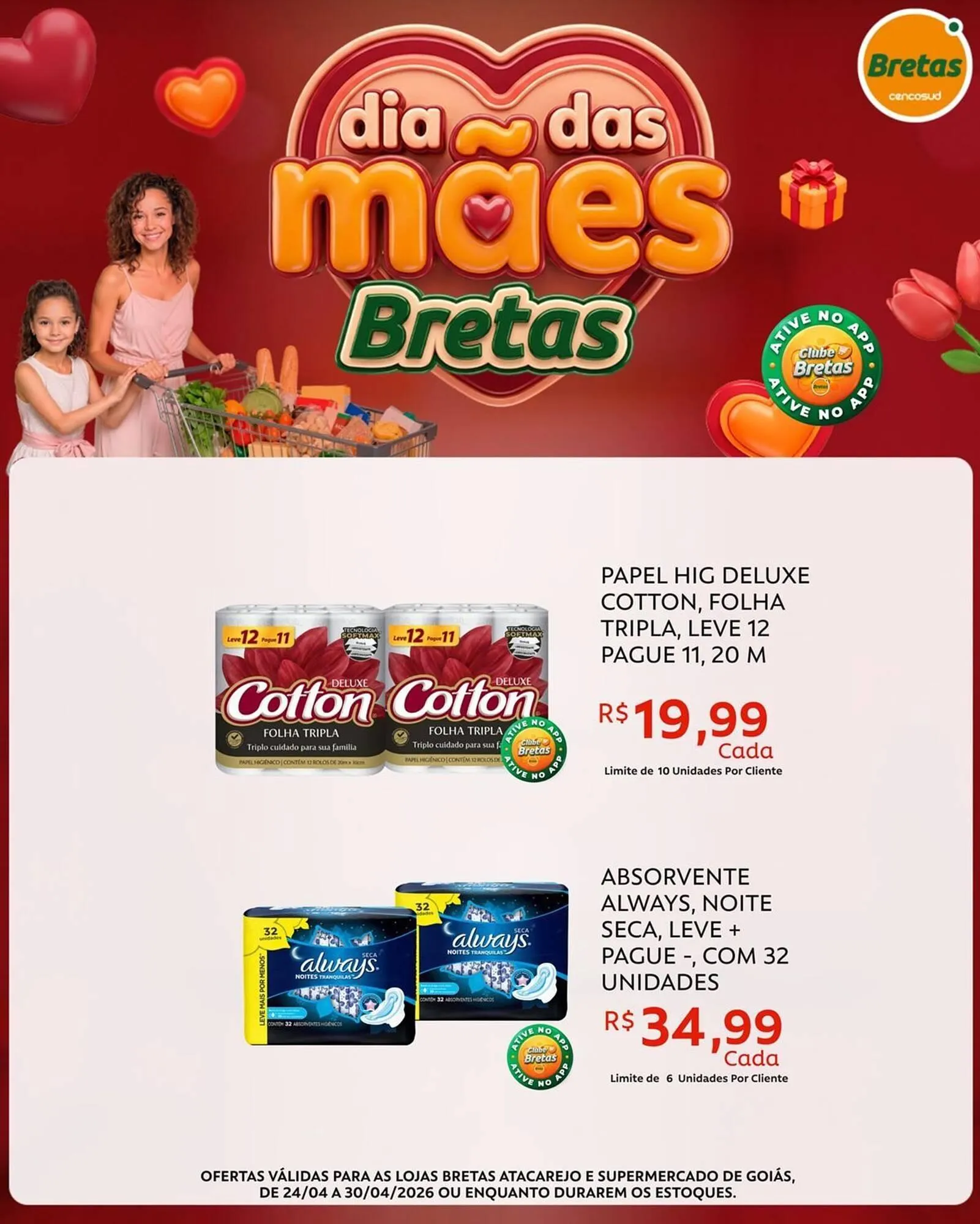 Encarte de Catálogo Supermercados Bretas 24 de abril até 30 de abril 2026 - Pagina 1