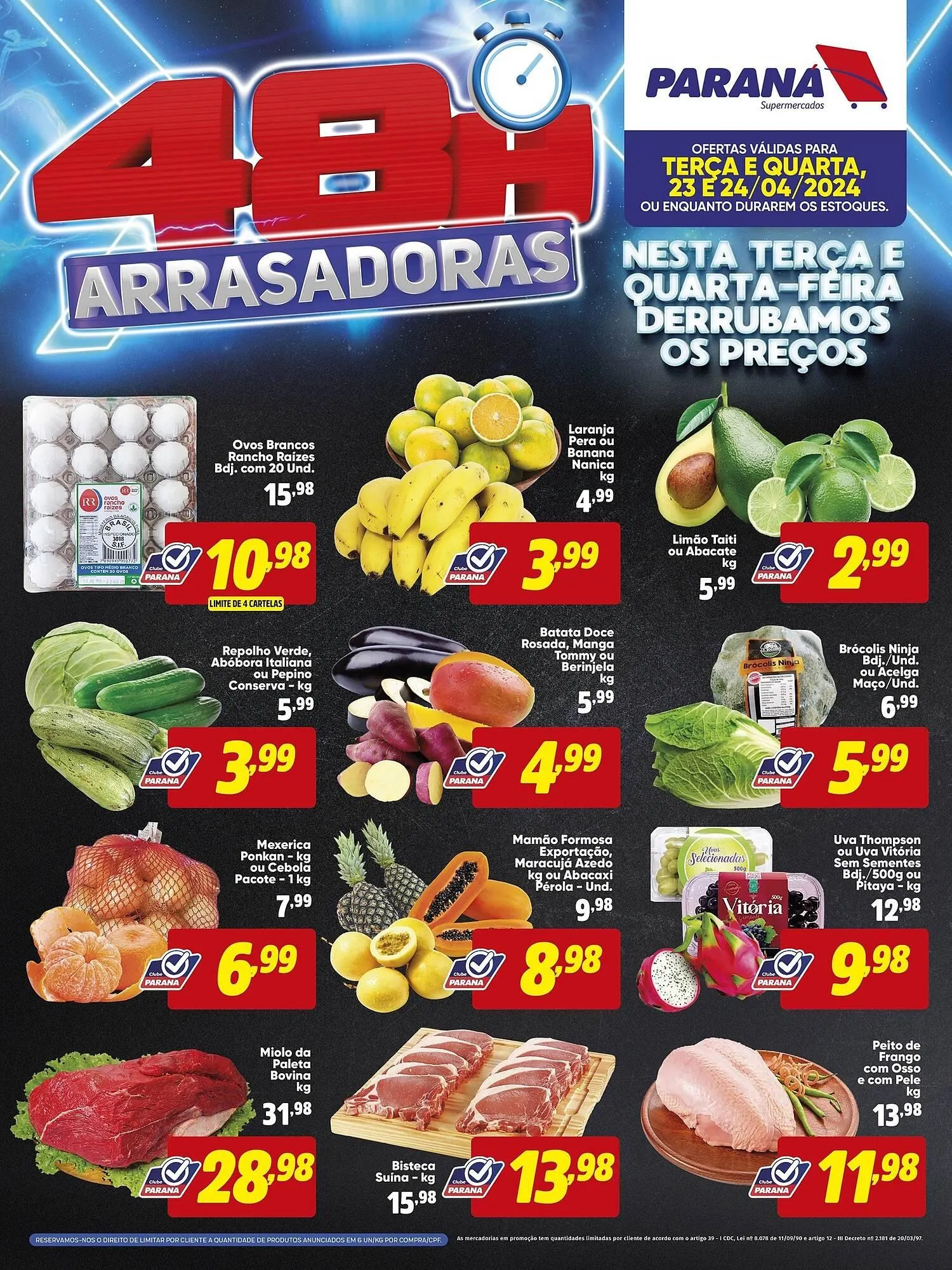 Encarte de Catálogo Supermercado Paraná 23 de abril até 24 de abril 2024 - Pagina 1