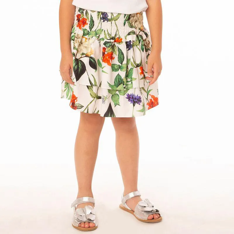 Saia Infantil Menina Botanic Garden Branco