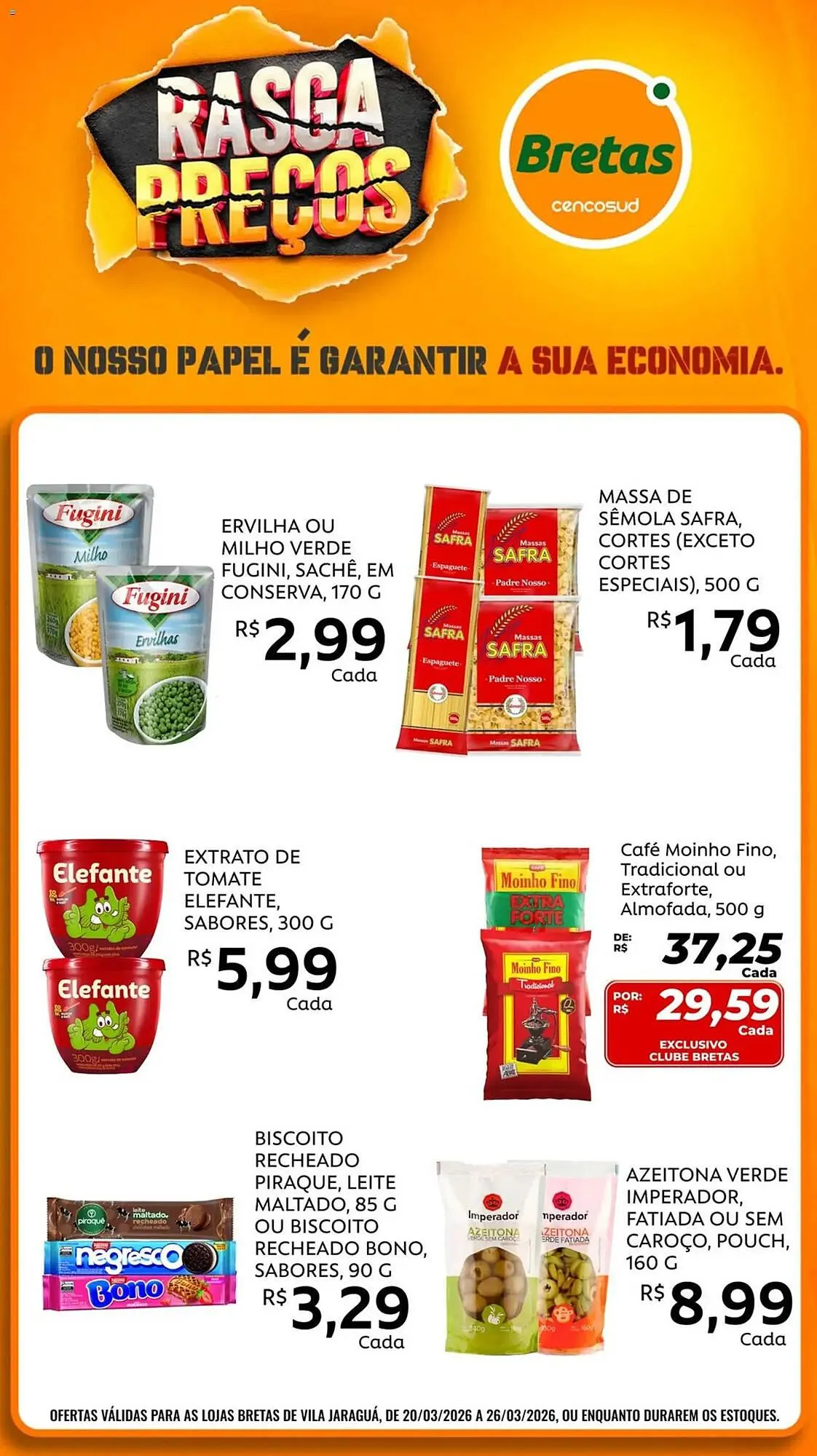 Encarte de Catálogo Supermercados Bretas 20 de março até 26 de março 2026 - Pagina 1