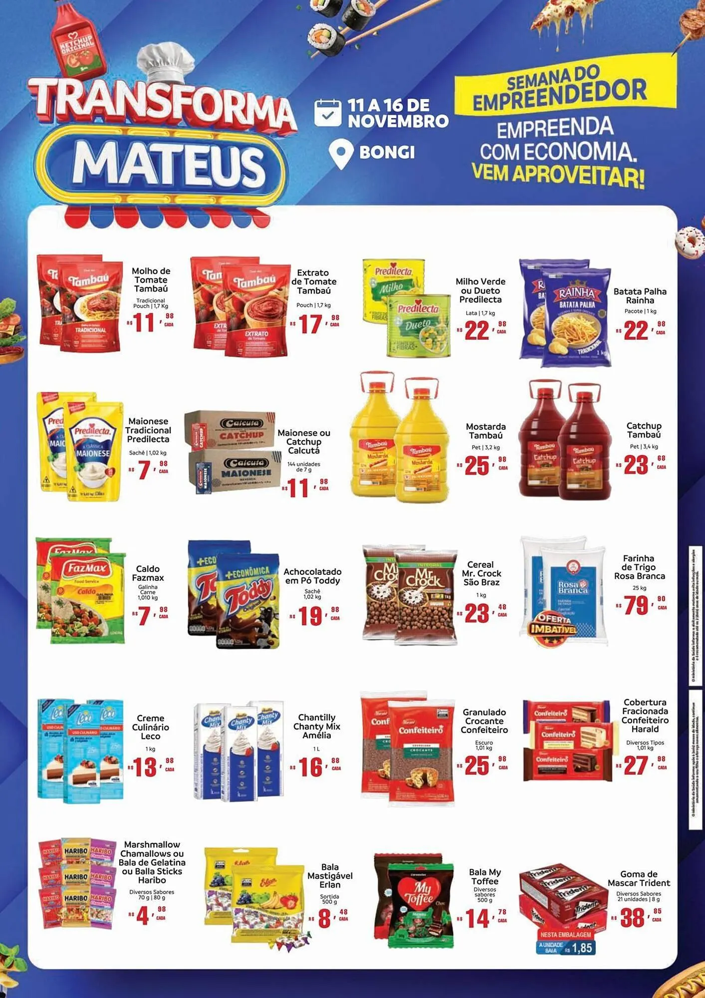 Encarte de Catálogo Supermercados Mateus 11 de novembro até 16 de novembro 2025 - Pagina 1