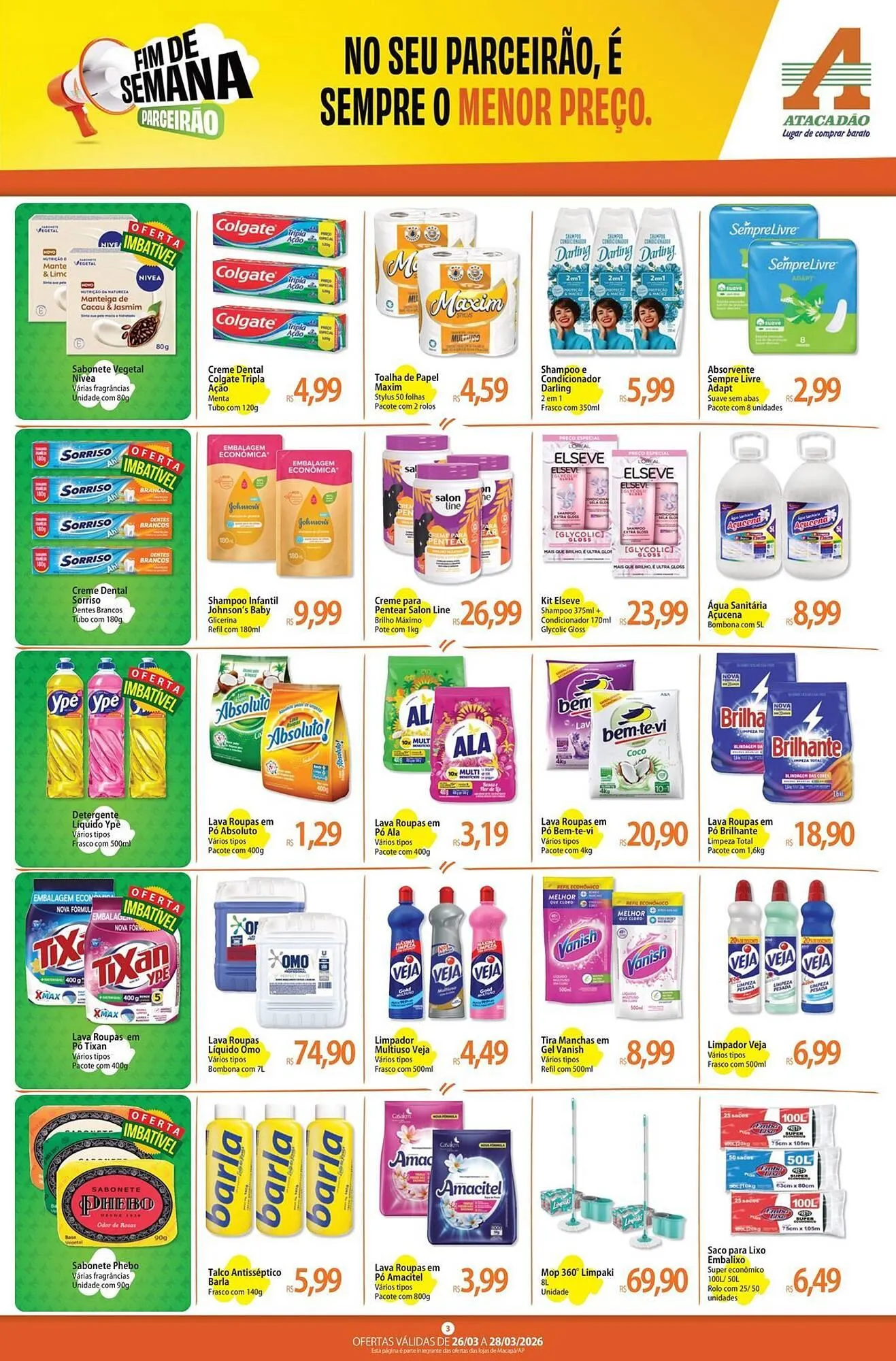 Encarte de Folheto Atacadão 26 de março até 28 de março 2026 - Pagina 3