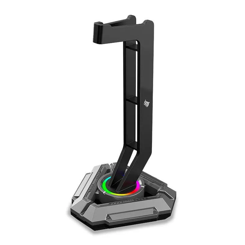 Suporte Para Headset Pichau PhantomRest, RGB, USB, Preto, PCH-PHTR-BL01